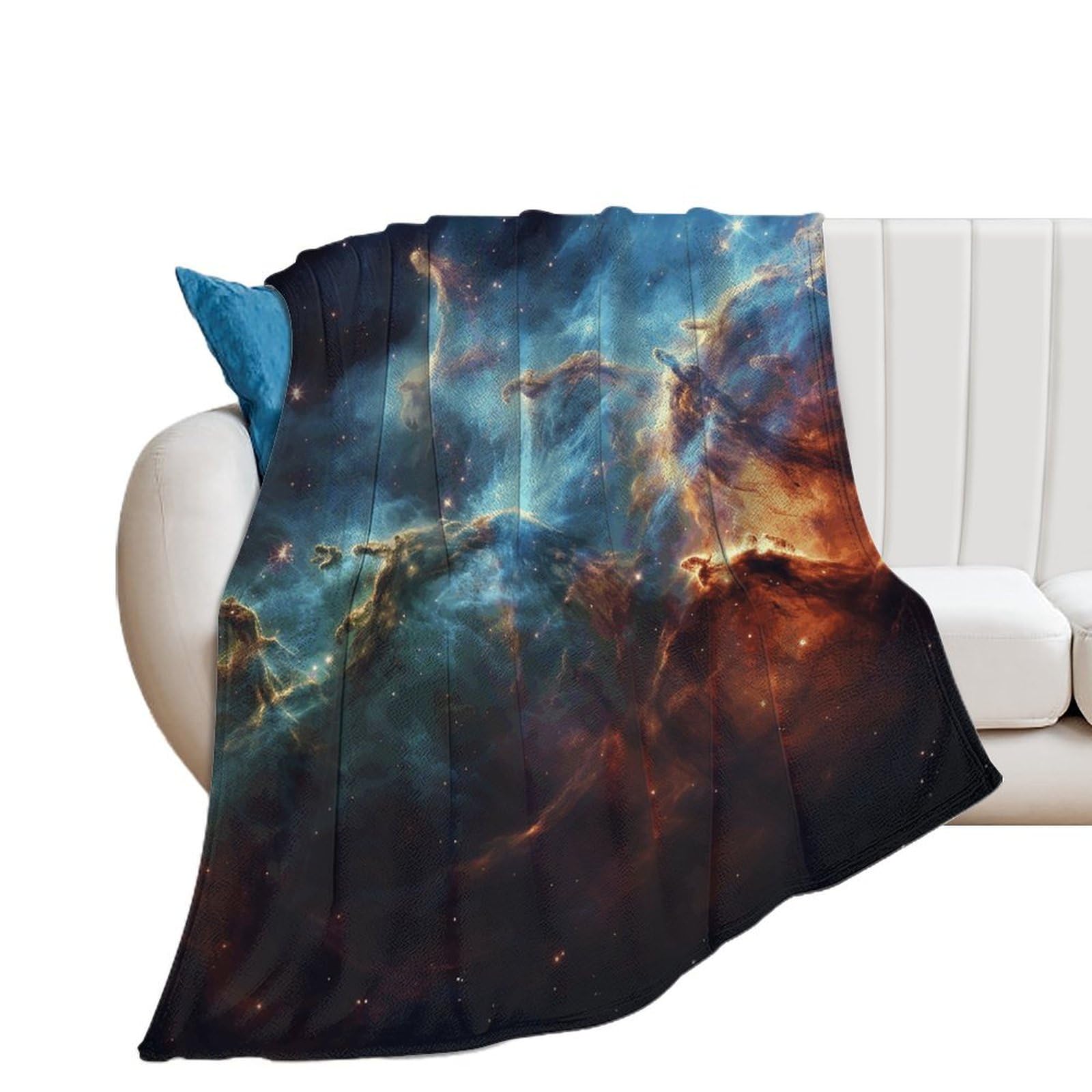 Couverture en microfibre univers pour lit et canapé grand format