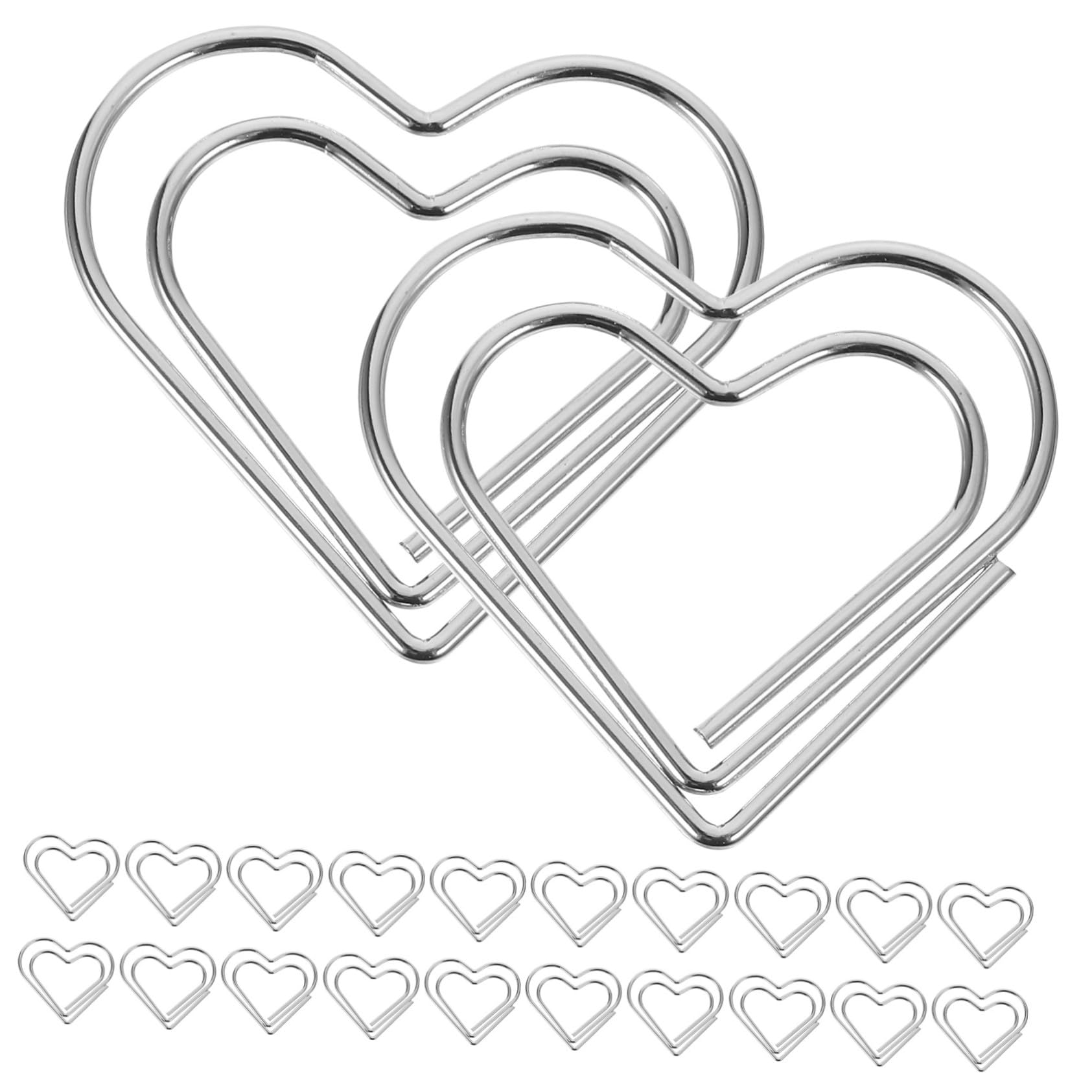 NUOBESTY 500pezzi Graffette Forma Di Cuore Metallo Clip Decorative Per Documenti Ufficio e Scuola Per Memos Note e Segnalibri Accessori Versatili Per Organizzare Documenti