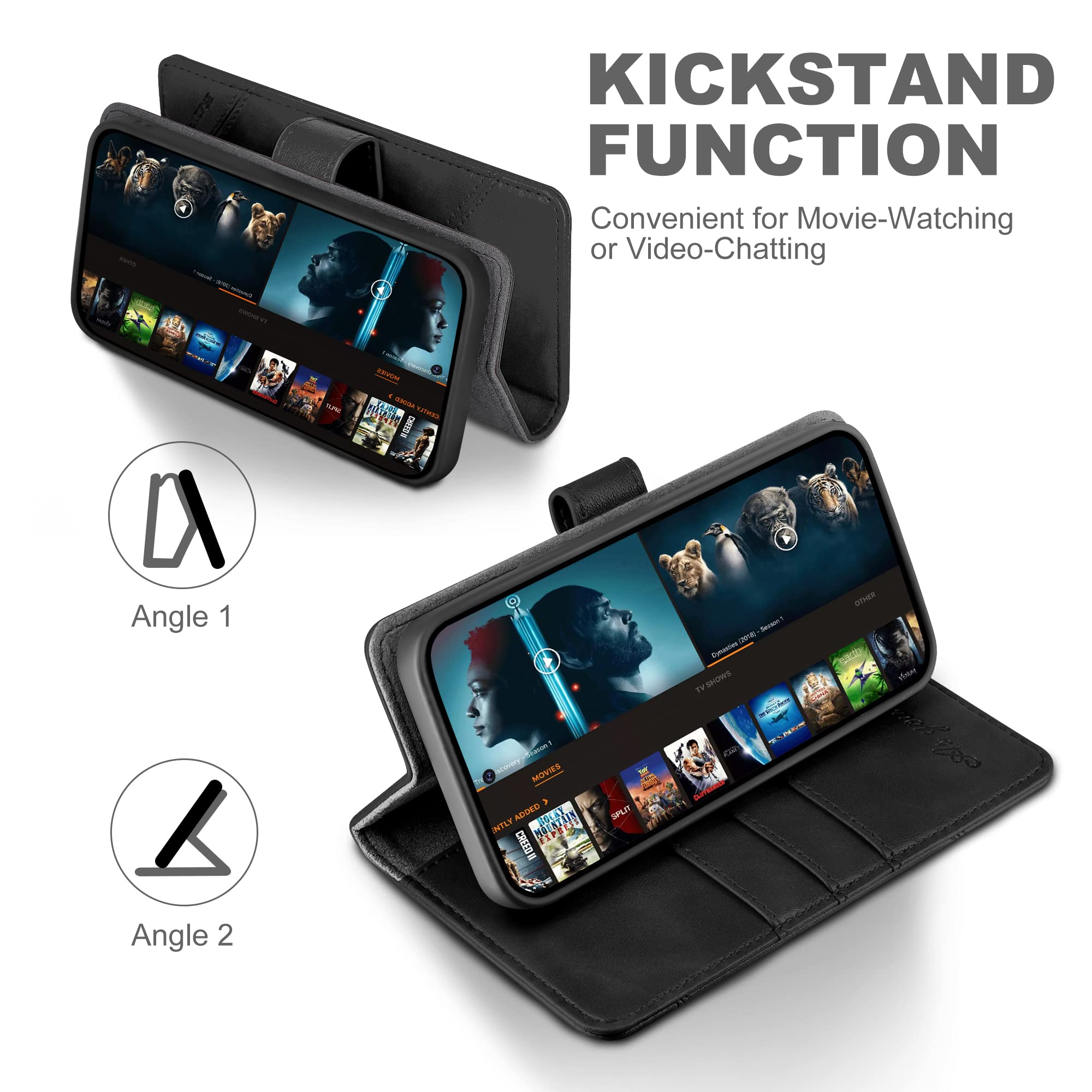 KRAFTCARE Flip Case Für Redmi Note 12 Pro / Poco X5 Pro – Mit Magnet, Kartenfach & 360° Schutz