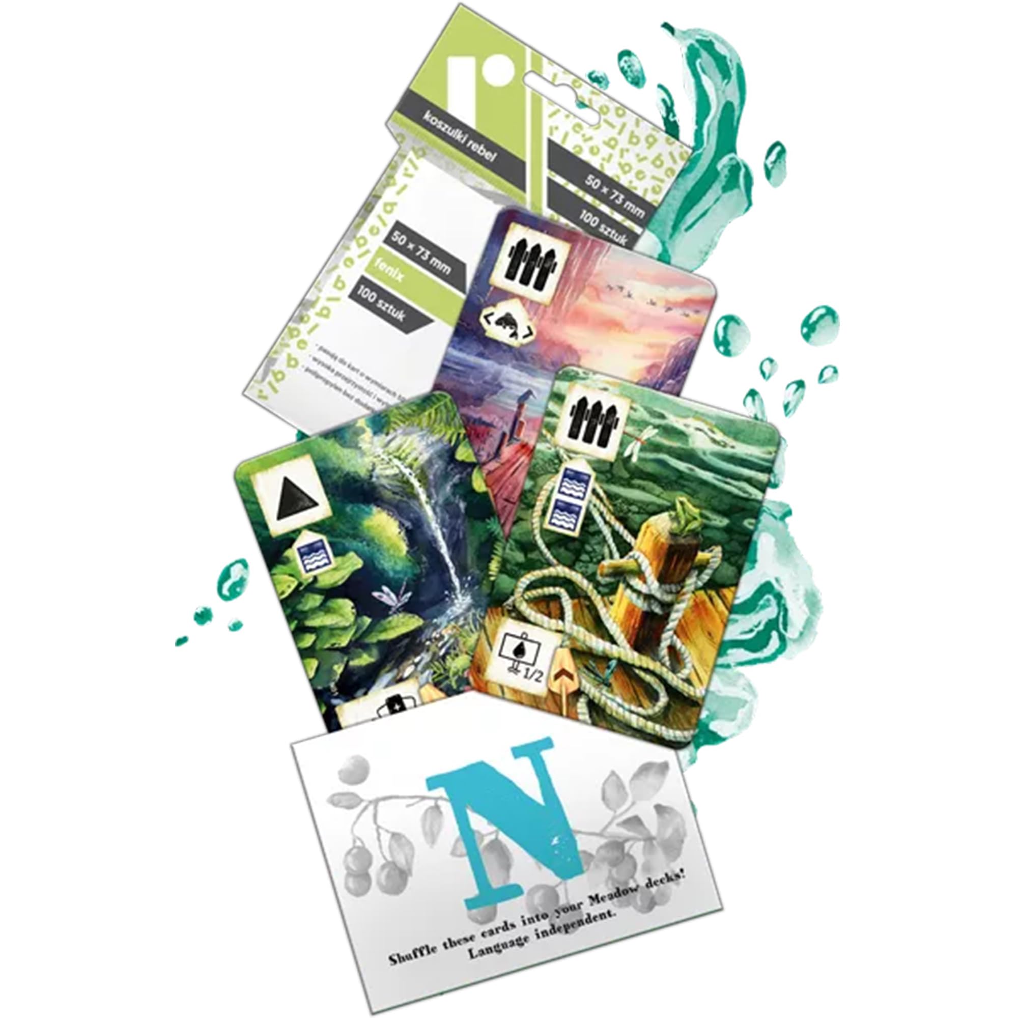 meadow card sleeves Amazon.com: Meadow Downstream Sleeve Pack -Enhance Your Game with 100 Card  Sleeves & Mini-Expansion Cards, Strategy Game for Kids & Adults, Ages 10+,  1-4 Players, 60-90 Min Playtime, Made by Rebel Studio :