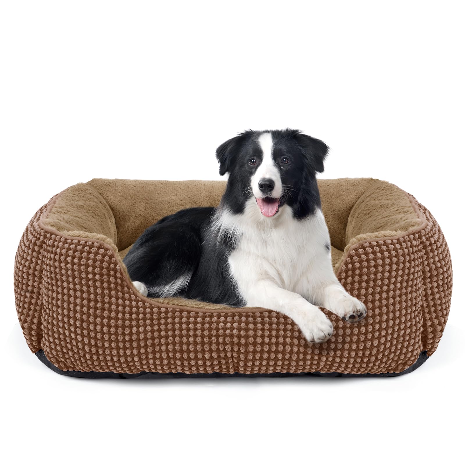 FURTIME Cuccia Cane Interno Taglia Media, Cuccia per Cani Lavabile, Antiansia Cuscino per Cani Antiscivolo Letto Cane, 63x53x20cm