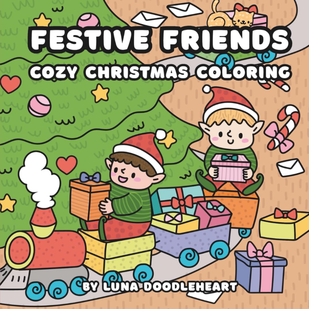 Festive Friends Cozy Christmas Coloring