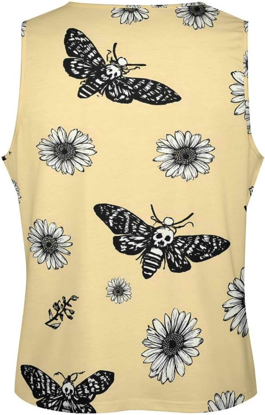 Death Moth Men Tank Top Workout Shirt Muscle T Shirt 5XL