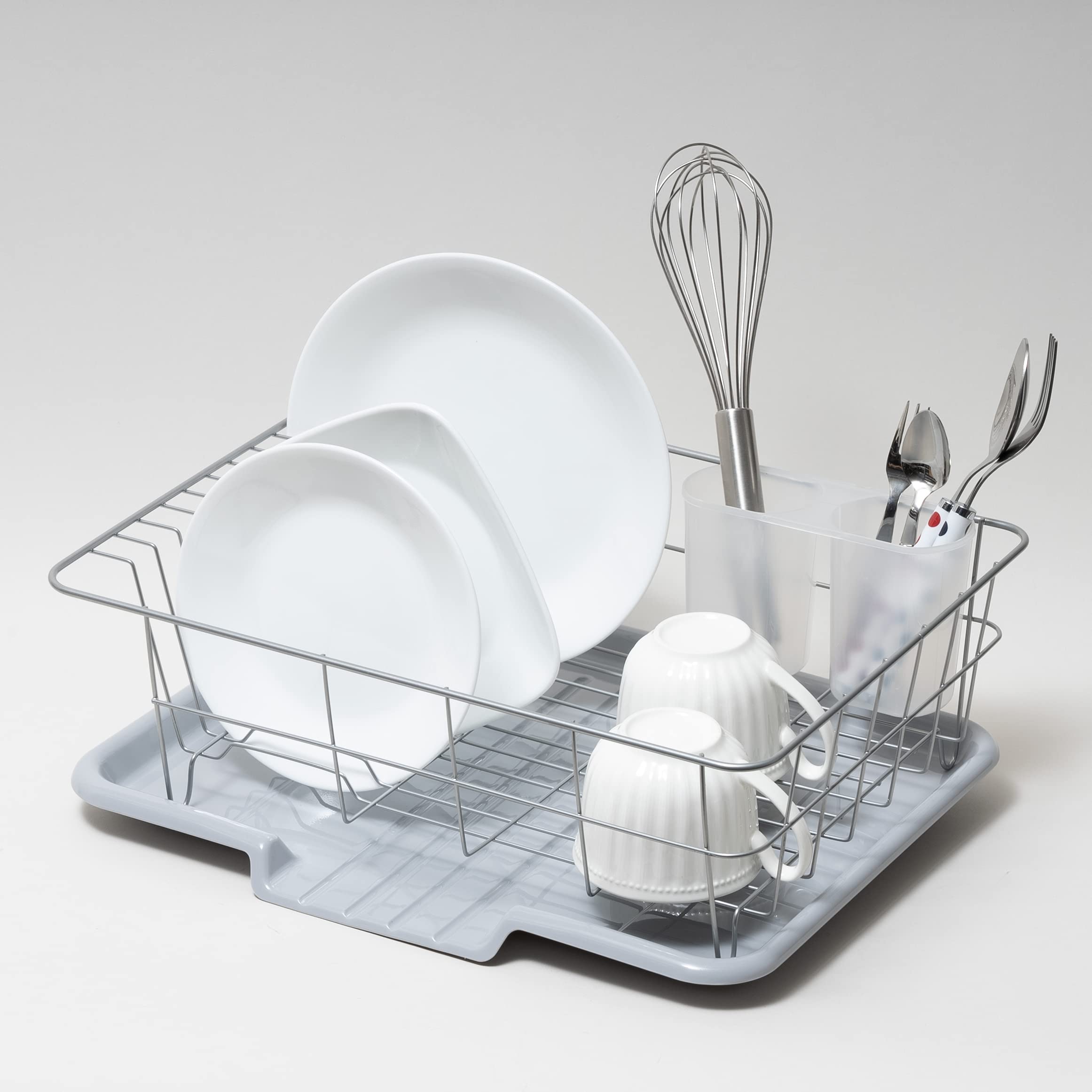 Amazon｜パール金属 食器 水切り かご 水が流れるトレー付 シンプル
