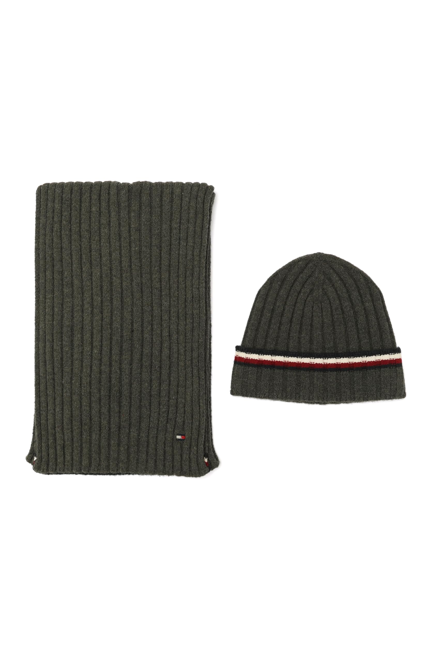 Men's Wide Rib Global Stripe Hat & Scarf