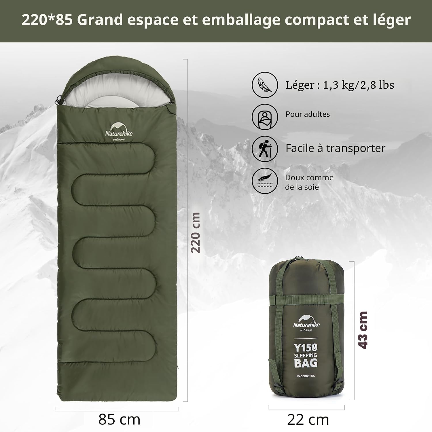 Sac de couchage naturehike: les points forts et limites à connaître 2 sac de couchage naturehike – caractéristiques techniques