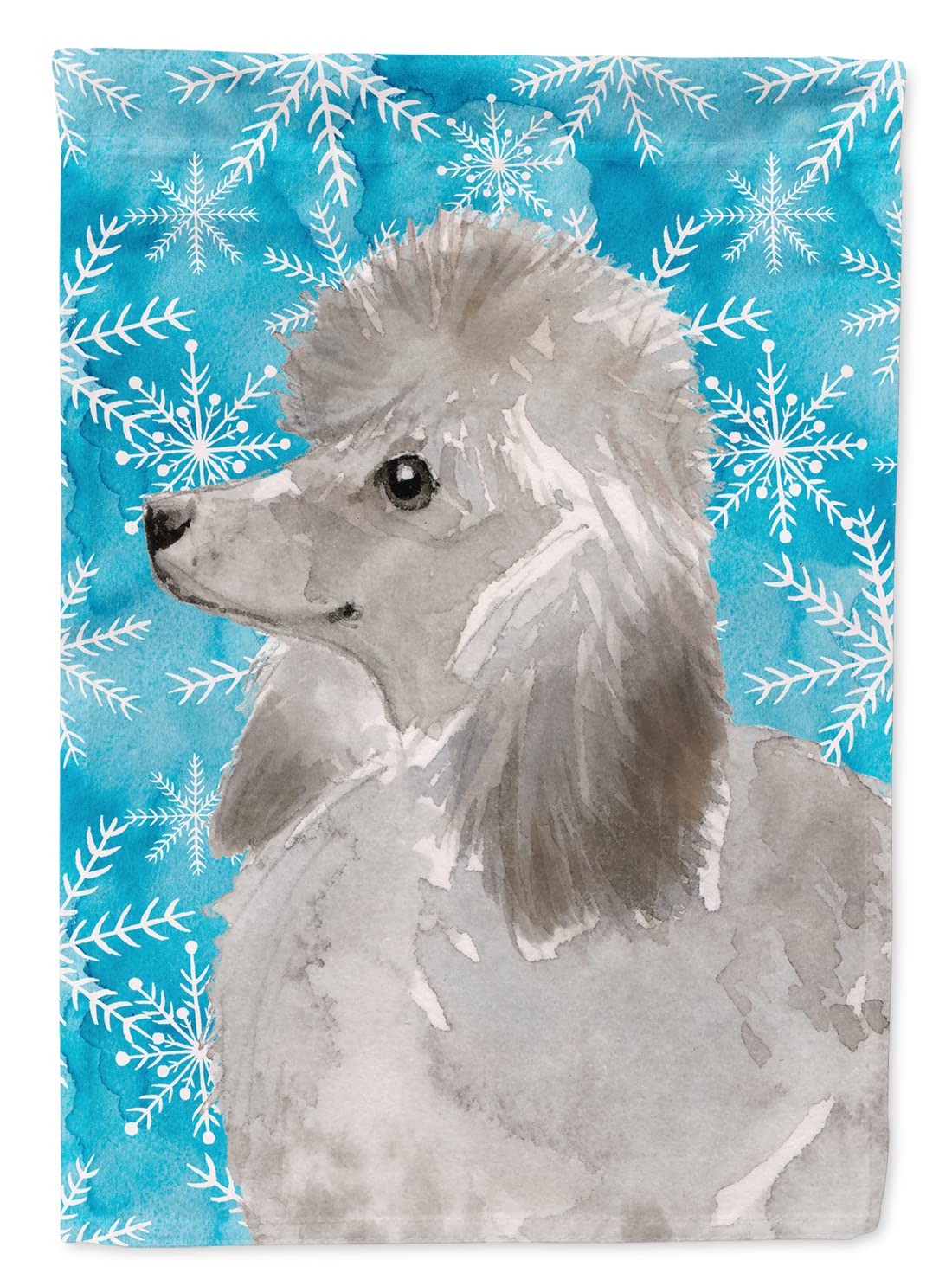 Drapeau de jardin caniche gris anti-décoloration pour résister au gel hivernal
