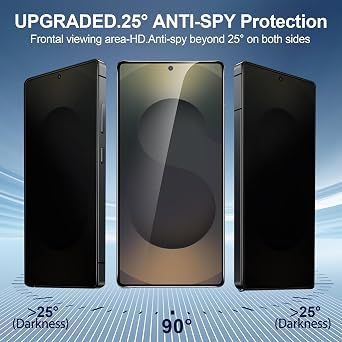 3 Pack Privacy Screen Protector for Samsung Galaxy s25 ultra