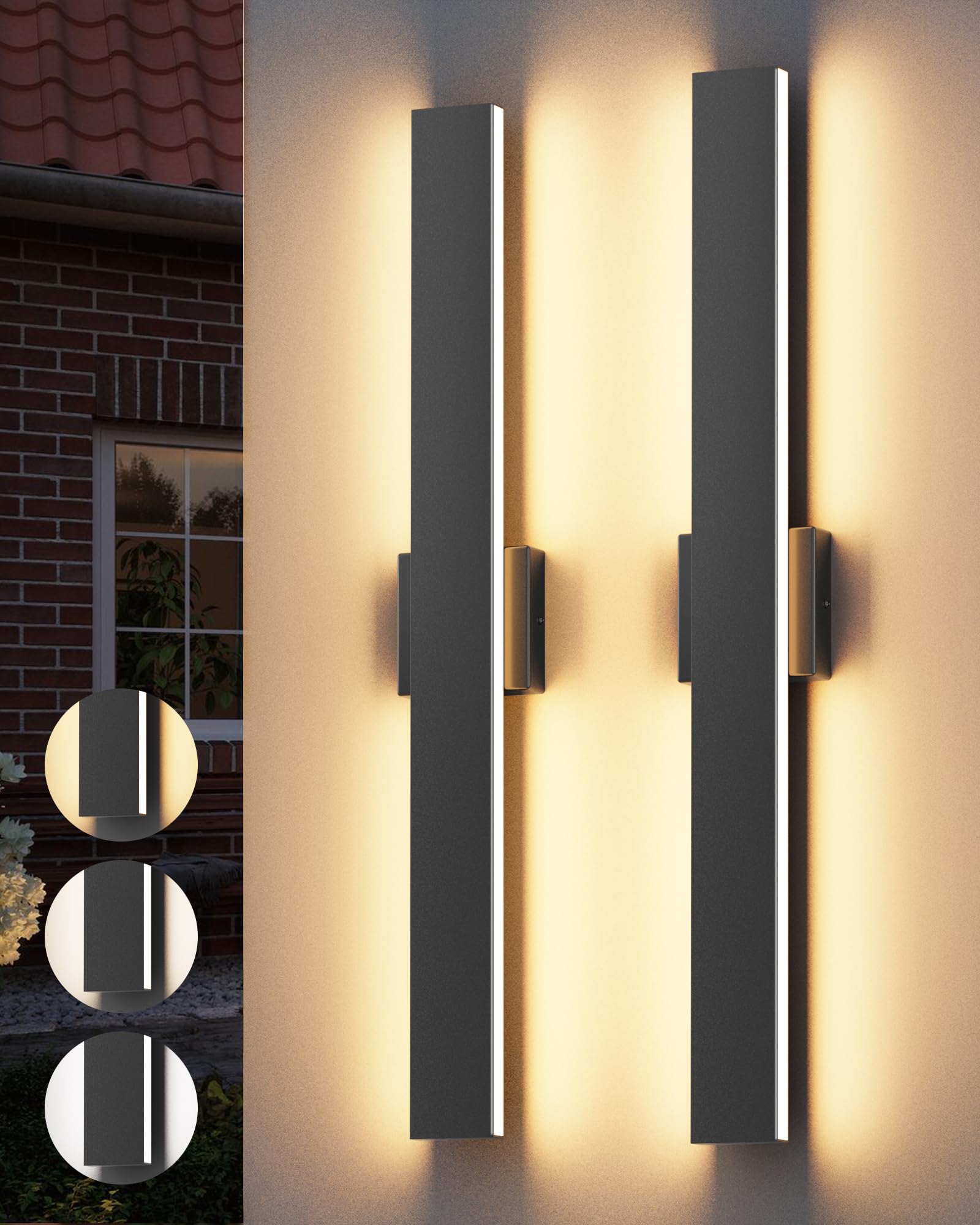 Photo 1 of Klighten 31.5" Outdoor Wall Light - Black