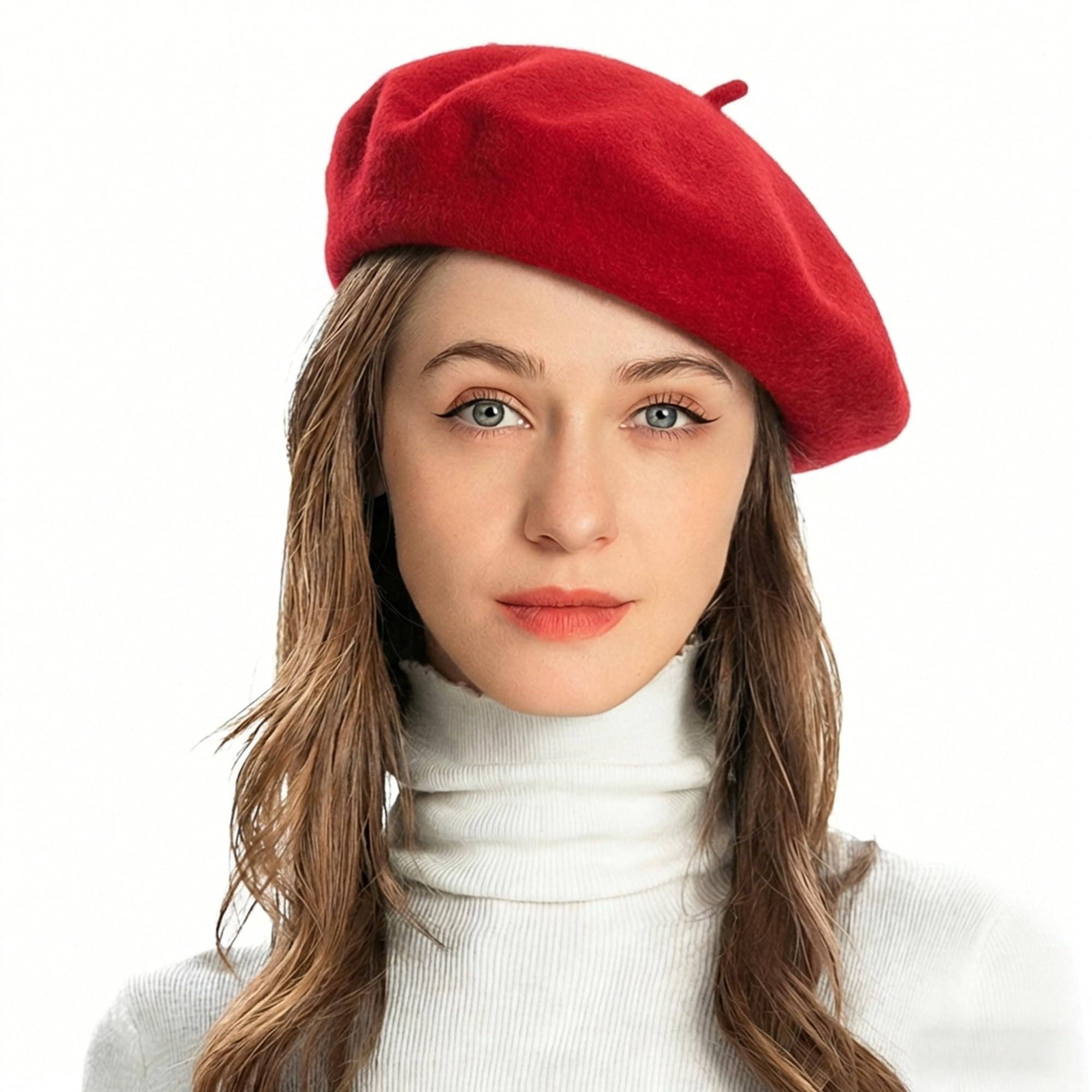 ZLYC Femmes Classique Francais Laine Chapeau de Béret