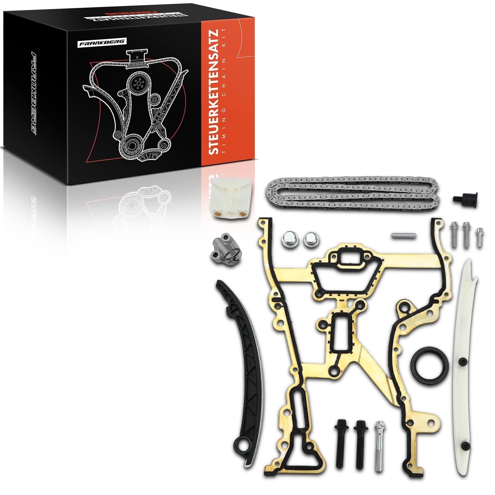 Frankberg Kit de cadena de distribución 55352909 | Compatible con: Caravana clásica Astra G F35, Corsa C Caja/Hatchback X01, Aveo Hatchback T300, Corsa E X15