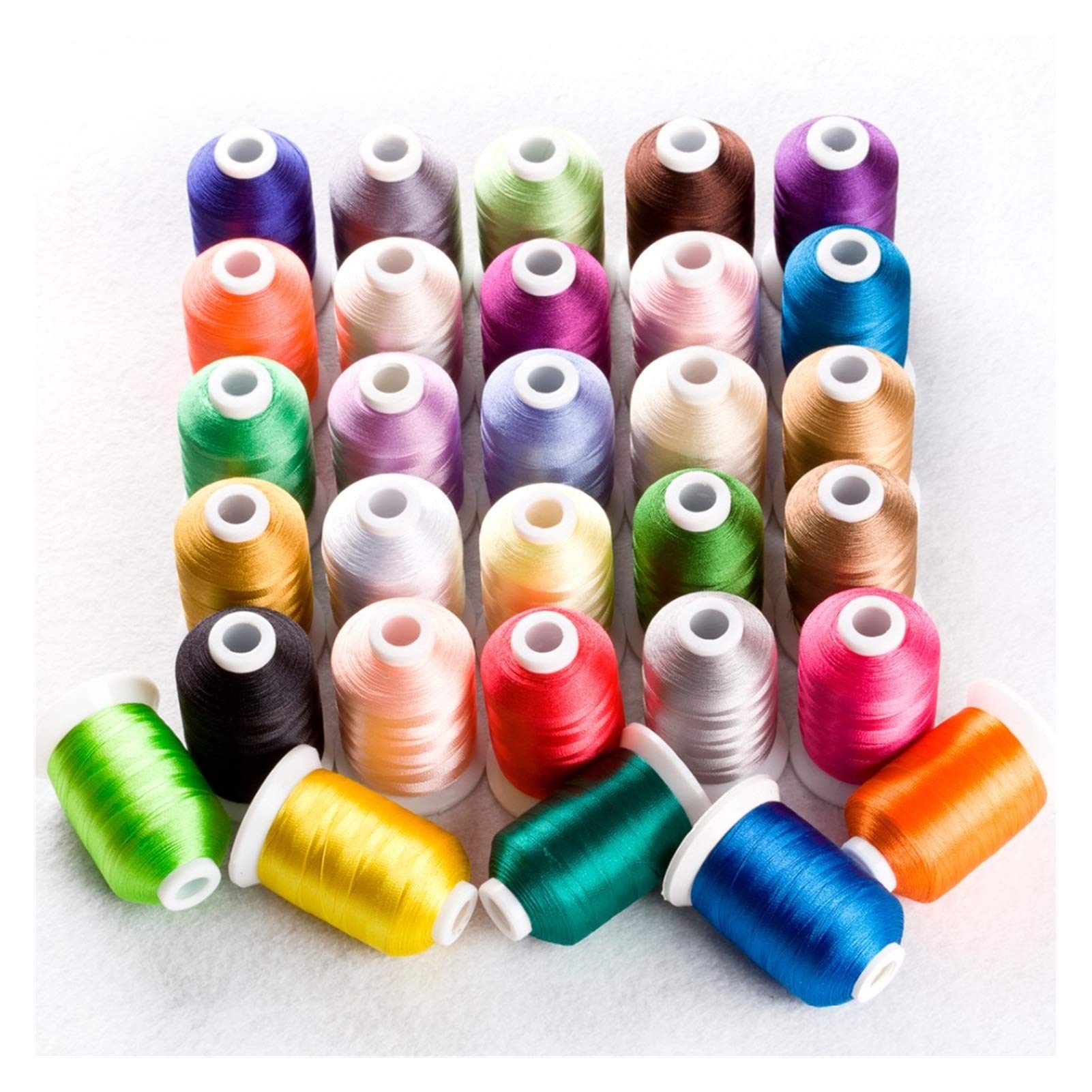 Hilos de Bordar Serie DE Colores PERFUTICO BORRIDADERO FILAMENTO FILAMENTO Trilobal Poliéster 1000m * 30, 120D / 2 Super Sheen, Alta Resistencia