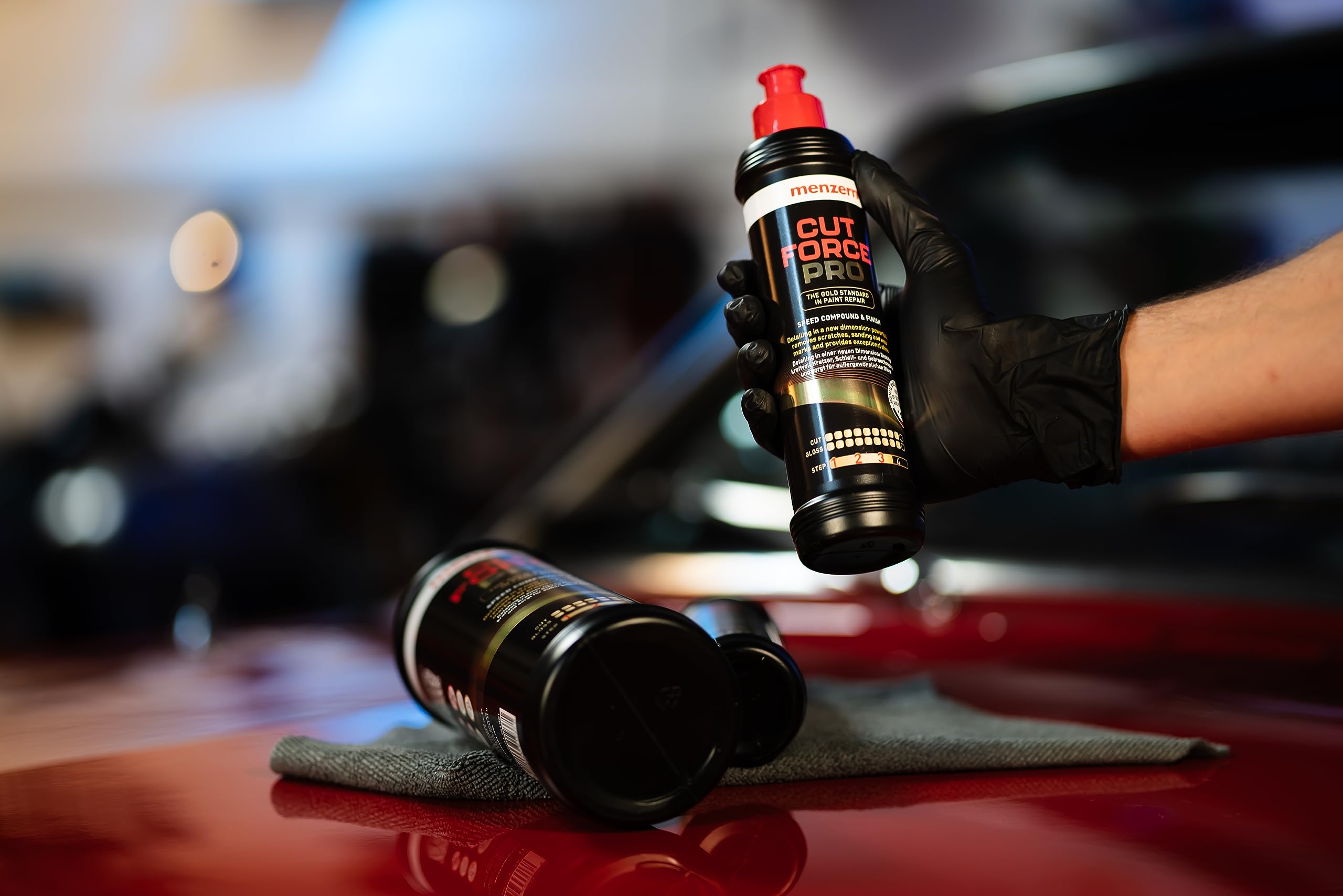 Menzerna Cut Force Pro Kit de polissage 3 en 1 de 250 ml | Polisseuse tout-en-un pour enlever les rayures | Pâte abrasive professionnelle One Step | pour tous les types de peinture +