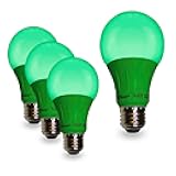 SLEEKLIGHTING LED A19 Green Light Bulb, 120 Volt - 3-Watt Energy Saving - Medium Base - UL-Listed LED Bulb - Lasts More Than 20,000 Hours