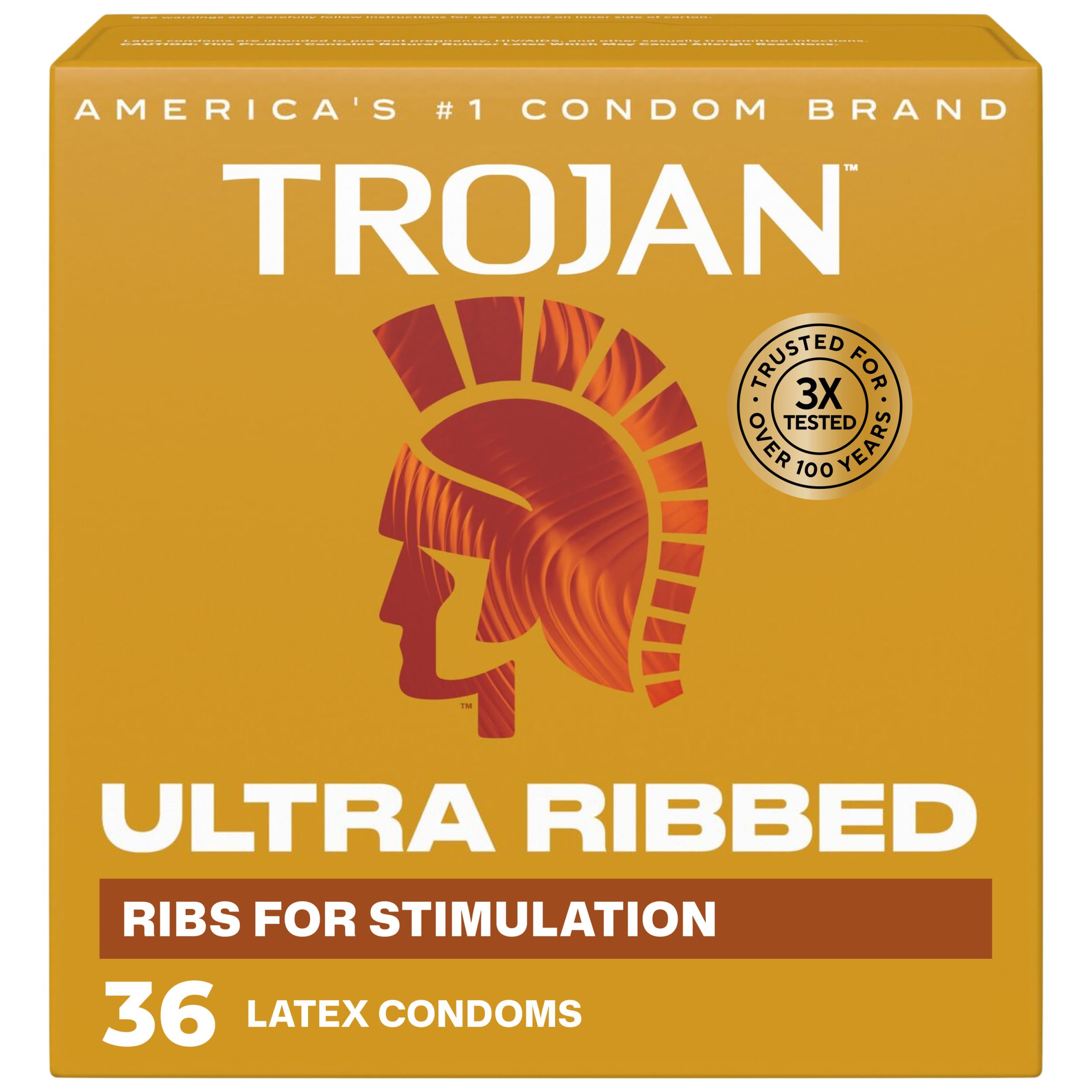 Trojan Ultra Ribbed, 36ct