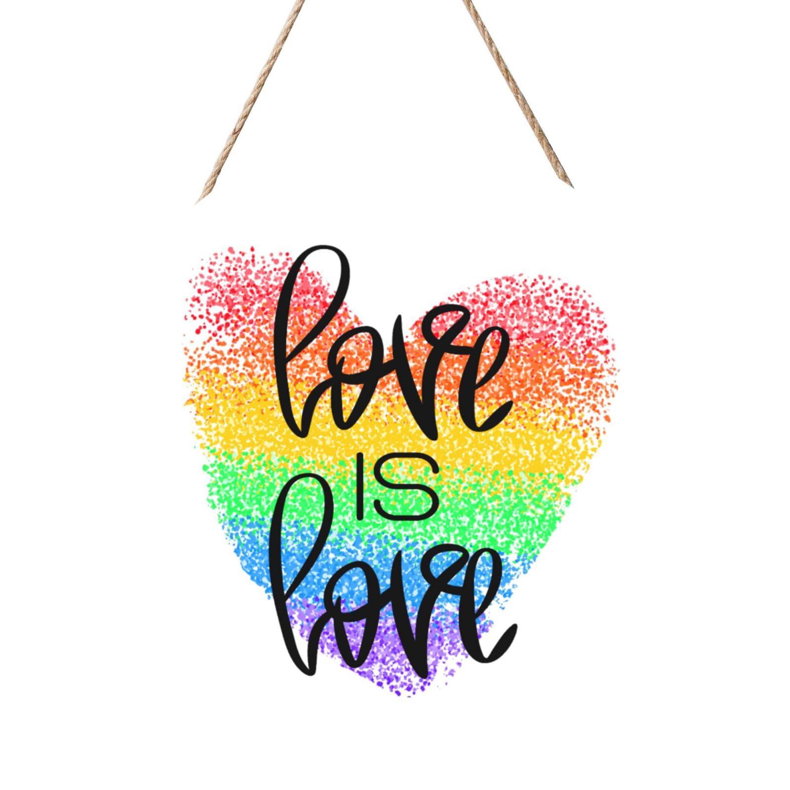 Lgbtq Pride Mouth Rainbow Gay Door Signs Plaques Wood Welcome Sign For Front Door Wall Hanging For Home Farmhouse Office Classroom Party Decoration