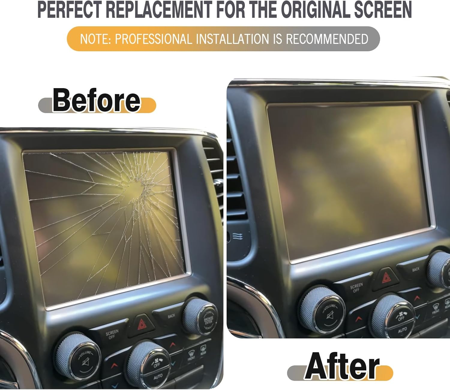 Upgraded 8.4"uconnect 4 4C UAQ LCD Touch Screen Display Replacement for Jeep RAM Chrysler 2020-2023 TDO-XGA084 68388570AB