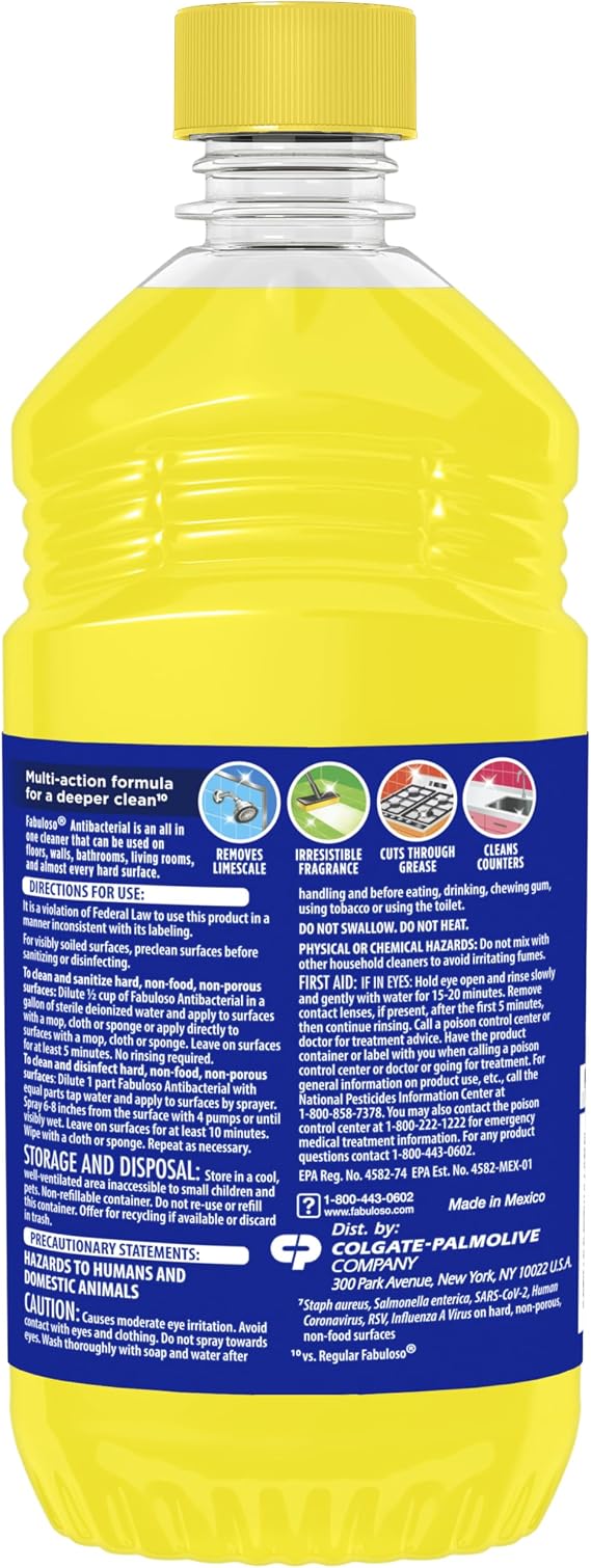 Fabuloso Antibacterial Multi-Purpose Cleaner, Sparkling Citrus Scent, 16.9 oz