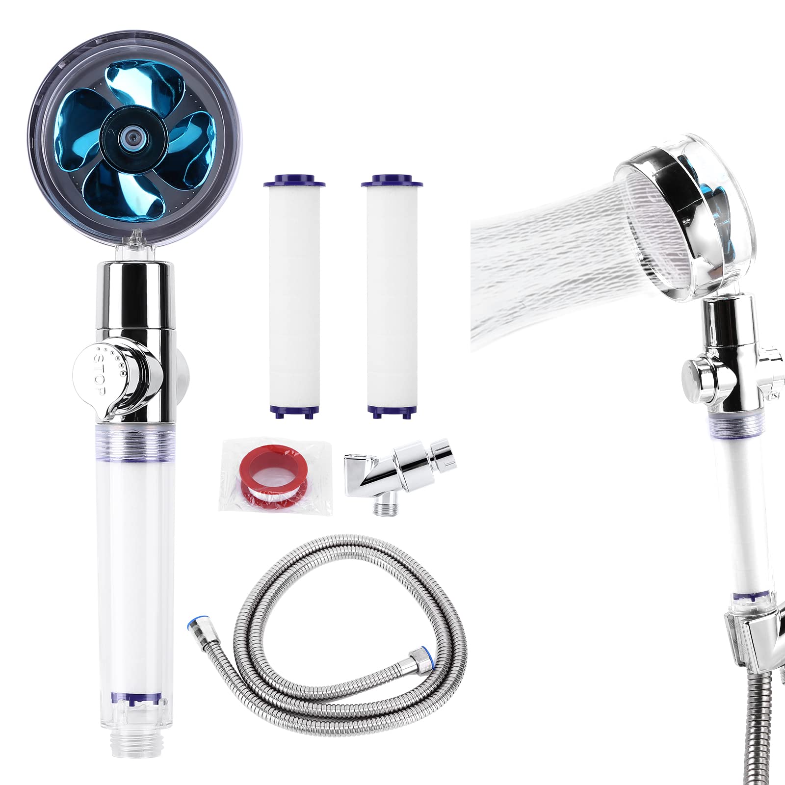 Buy High Pressure Shower Head, Detachable Shower Head, 360° Rotating