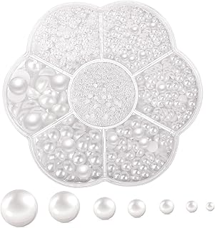 OATIPHO 1 Caixa Artesanato DIY Contas Lustre Pérolas Capa de Telefone Cabochões Acessórios de Telefone Celular Pérola Acessórios de Roupas Joias Decorações Redondo Strass 3D