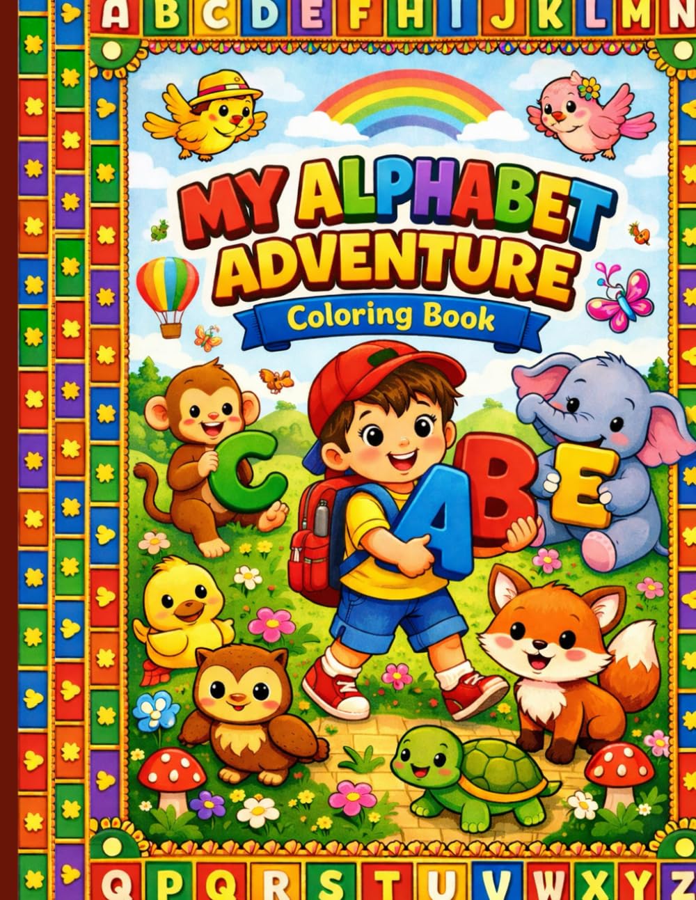 My Alphabet Adventure: Coloring Book
