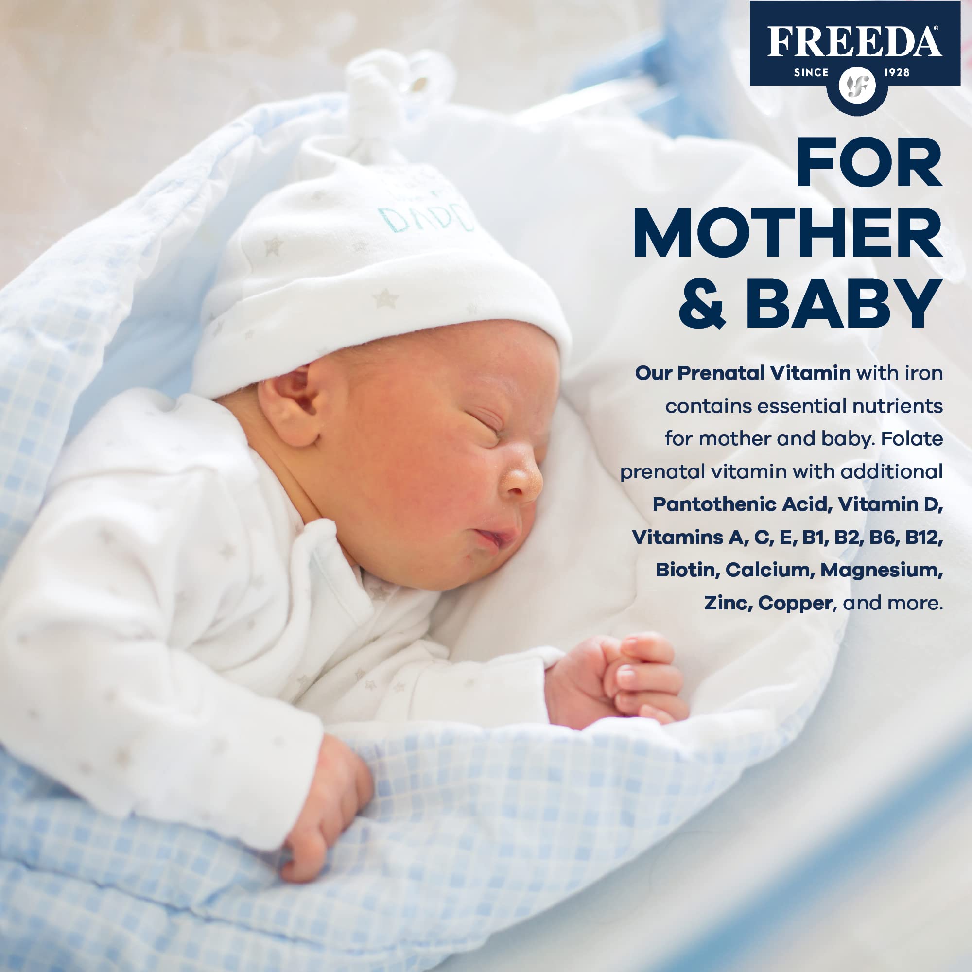 FREEDA Prenatal Vitamins for Pregnant Women – 100 Tablets — Amazon image 5