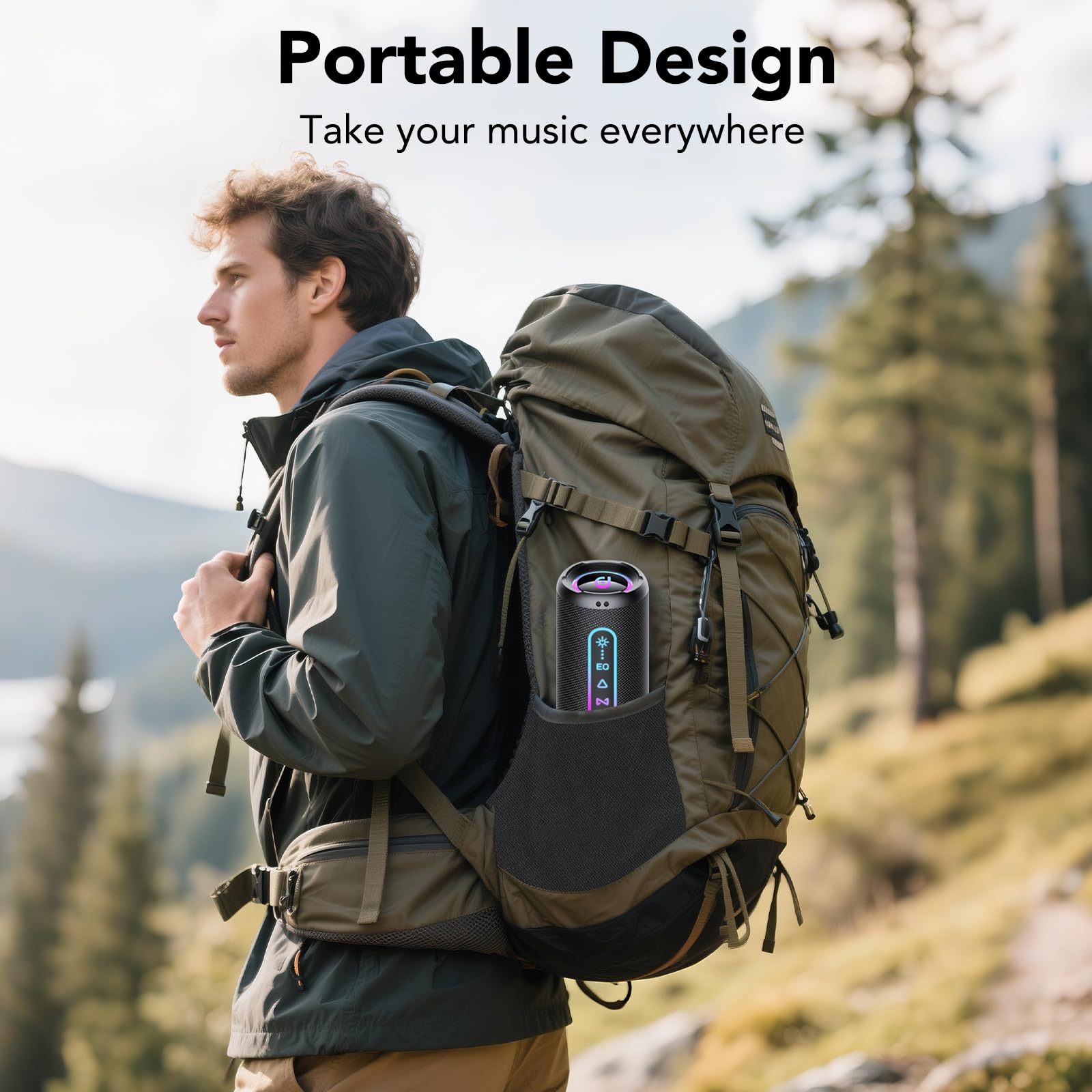 Cassa Bluetooth Potente 30W, Altoparlante Bluetooth con Doppio Driver Basso, 30H Autonomia, 5 RGB Modalità, Accoppiamento TWS, IPX7 Impermeabile, Supporto AUX/TF, Speaker Bluetooth per Feste/Viaggi