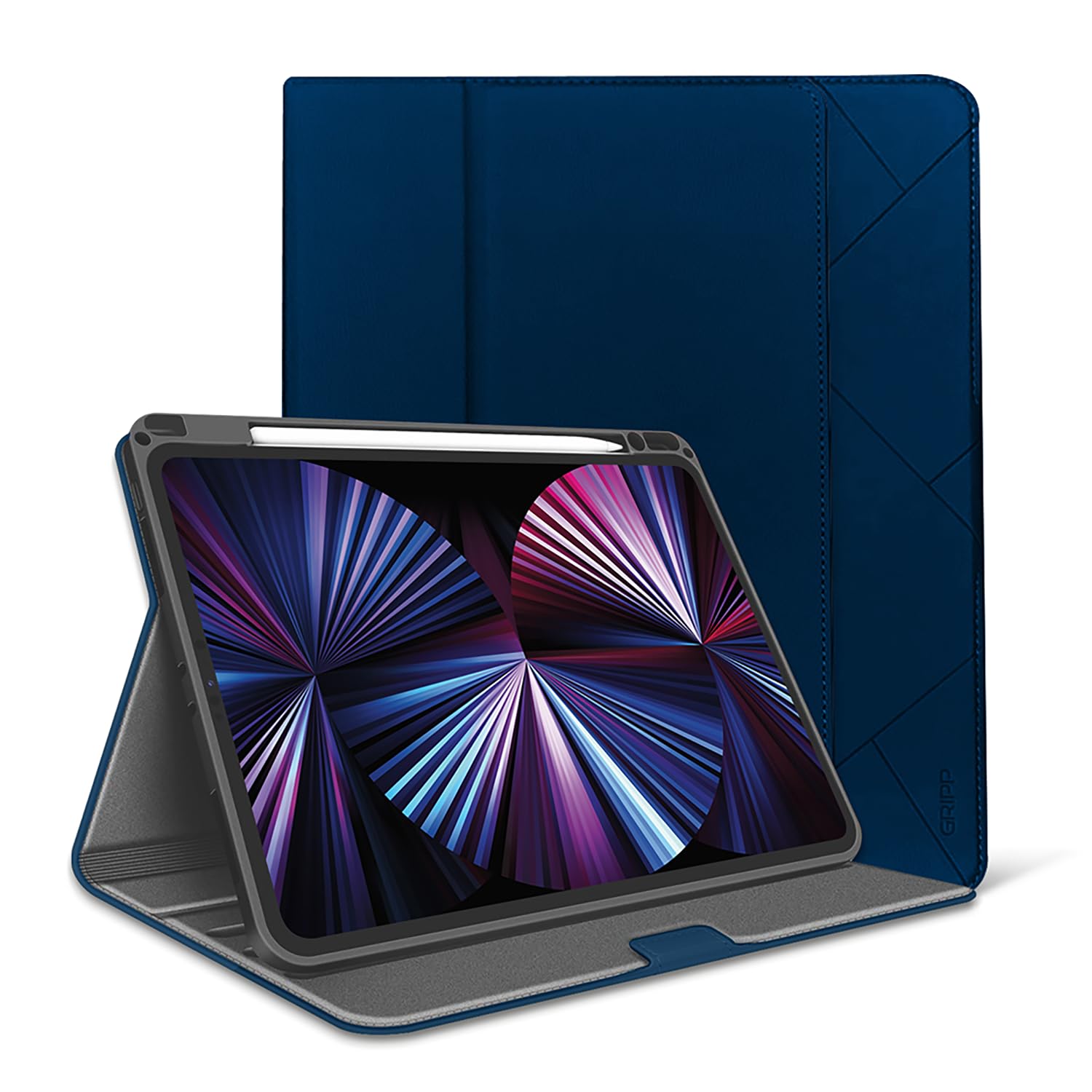 GRIPP Melon Rugged Leatherette Texture Case for iPad 10.9 inch (10th Generation) (2022) with 360° Shock Absorbing Bumper, Adjustable Stand, Pencil Holder & Magnetic Closure Flip Cover - Dark Blue (B0CLLXFWP4) Amazon Price History, Amazon Price Tracker