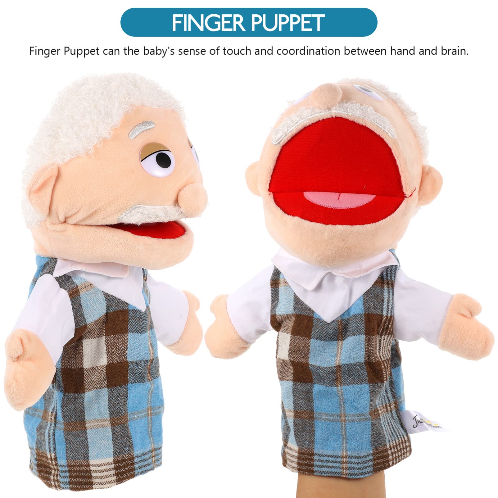 Alipis Marioneta De Mano Abuelo Marionetas De Miembros De La Familia con Móvil Marioneta De Mano De Felpa Juguetes para Juego De Imitación Accesorios De Narración Juguetes