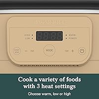 Vista 4 de MAGNIFIQUE Olla de Cocción Lenta Programable de 6 Cuartos con Recipiente Antiadherente Saludable Extraíble - Pequeño Electrodoméstico de Cocina