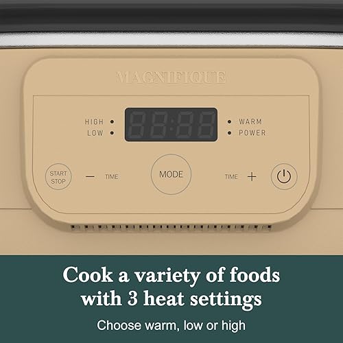 Miniatura 4 de MAGNIFIQUE Olla de Cocción Lenta Programable de 6 Cuartos con Recipiente Antiadherente Saludable Extraíble - Pequeño Electrodoméstico de Cocina para