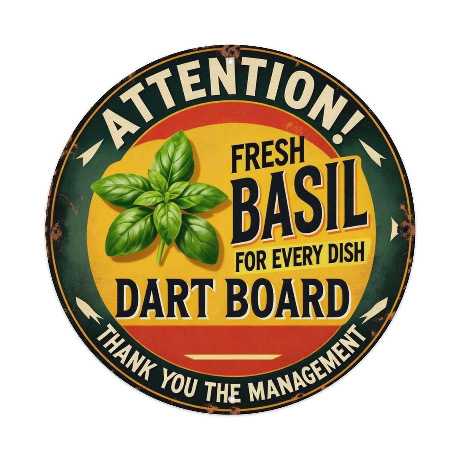 Fresh Basil for Every Dish Metal Tin Sign Plaque