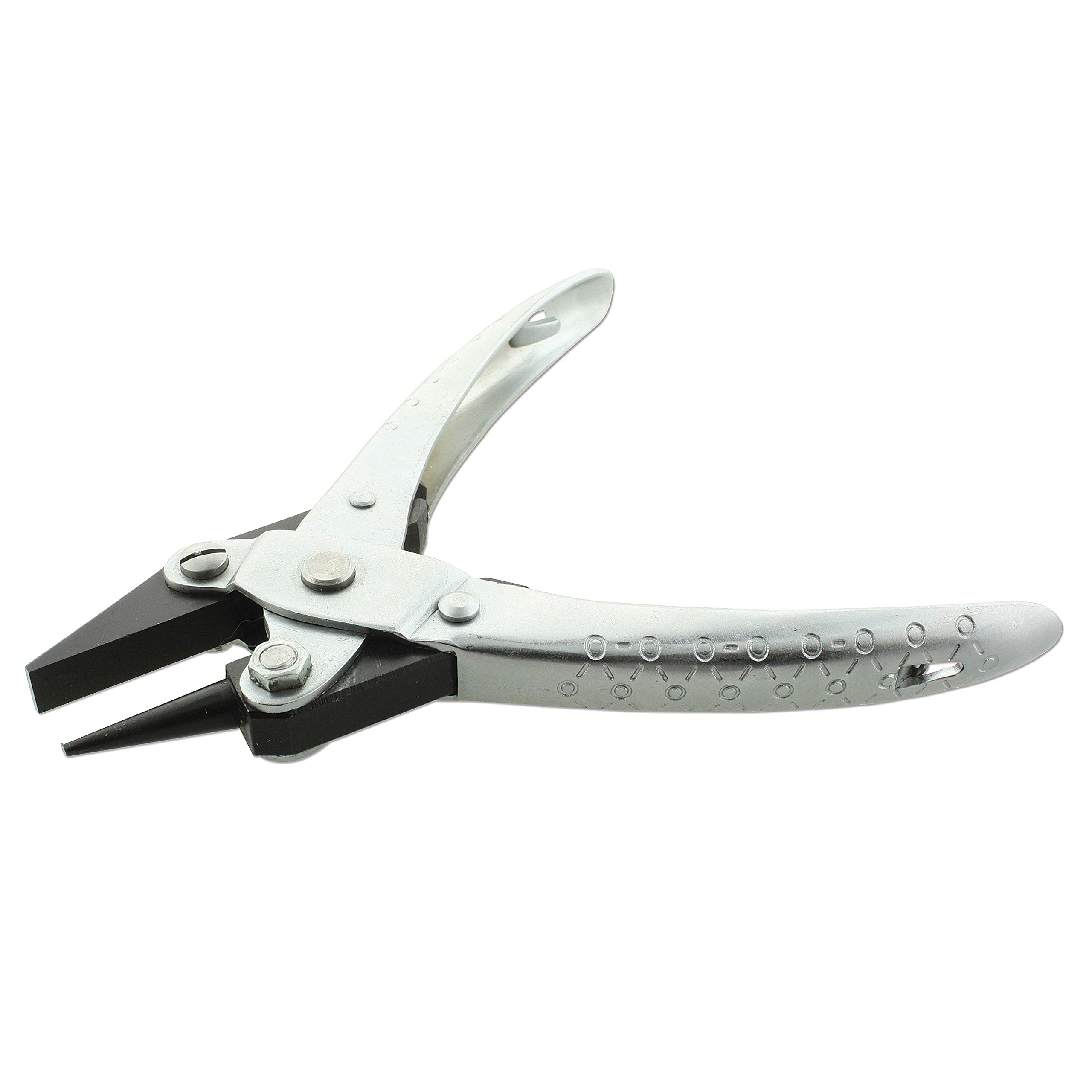 The Beadsmith Hi-Tech - Pinze a becco per catena, 140 mm, con testa in acciaio al carbonio, impugnatura comoda nera con molla, strumento per la creazione di gioielli, elettronica o micromeccanica