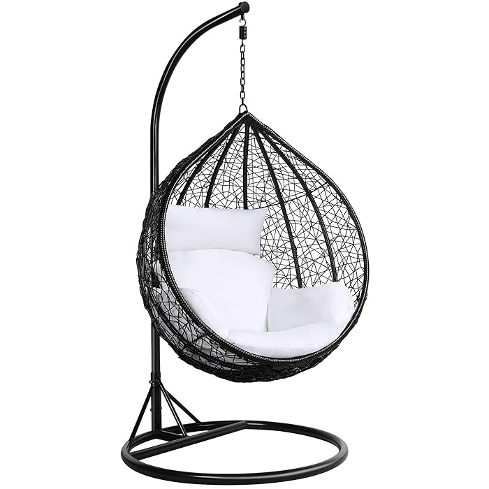 Buy Yaheetech Rattan Swing Egg Chair Garden Patio Indoor Outdoor