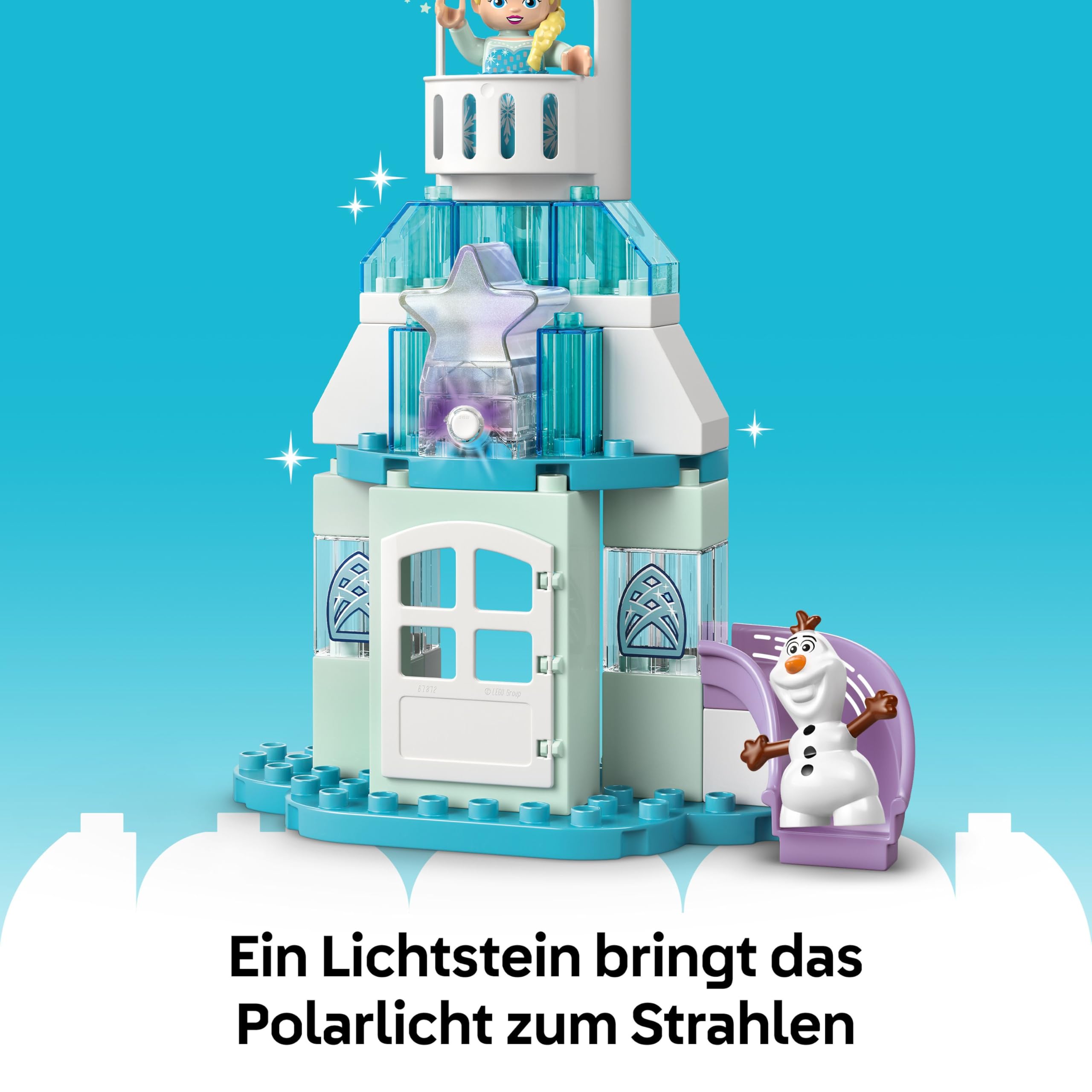 LEGO DUPLO │ Disney Annas und Elsas Party im Eispalast - Frozen Spielzeug mit ELSA Figur, Lichtstein & Zubehör - Kleinkinder Motorikspielzeug ab 2 Jahren - Minifiguren für Mädchen und Jungen - 10455
