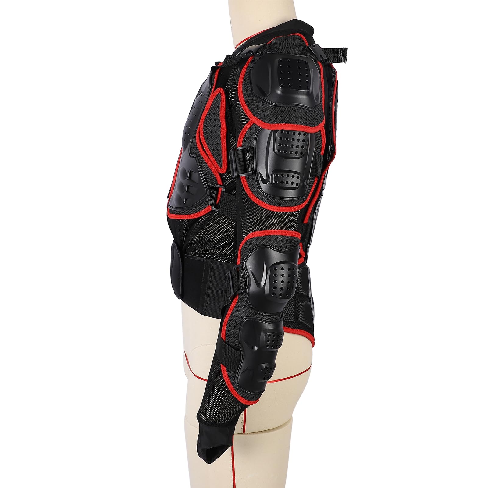 Reiten Gepanzerte Jacke Ganzkörperpanzerung Jacke für Motocross ATV, Dirt Bike -Schutzausrüstung mit Verstellbaren Gurten, Atmungsaktives Design, für und Schneesportarten (L)