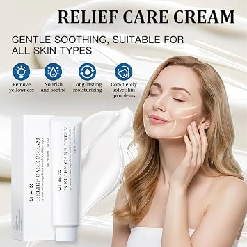345 Relief Cream, Hydrating Face Moisturizer for Sensitive Skin, Redness Relief & Skin Barrier Repair, Calming Soothing Face Cream for Dry Irritated Skin, Daily Skincare for Women Men