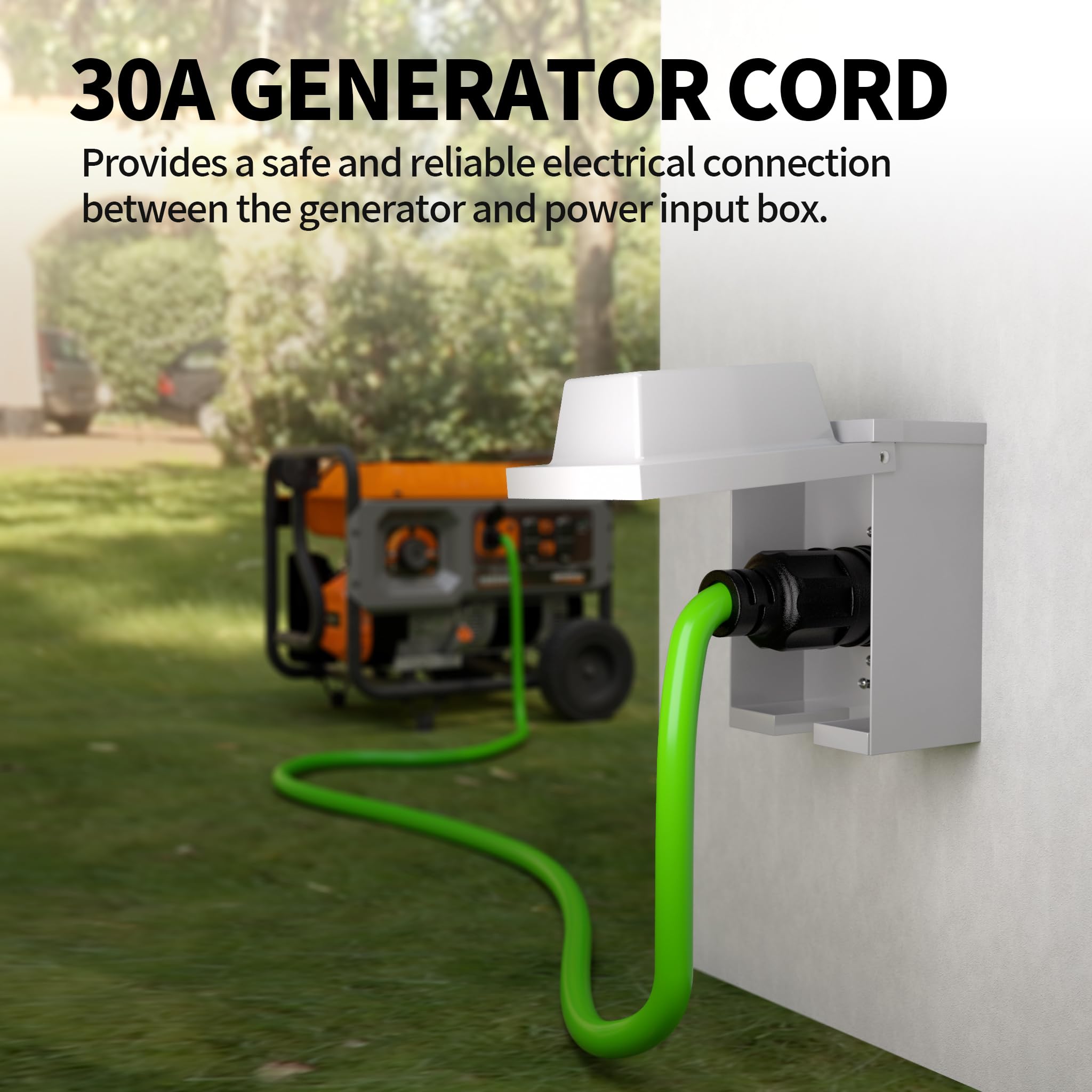 POWGRN 75Feet 30 Amp Generator Extension Cord 4 Prong,Heavy Duty NEMA