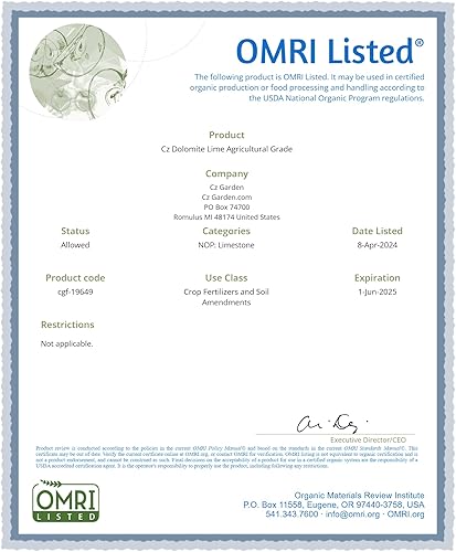 Miniatura 5 de Dolomita orgánica de lima, fabricada en Estados Unidos, fertilizante para enmienda de suelo de jardín para césped, plantas y flores. Aditivo de