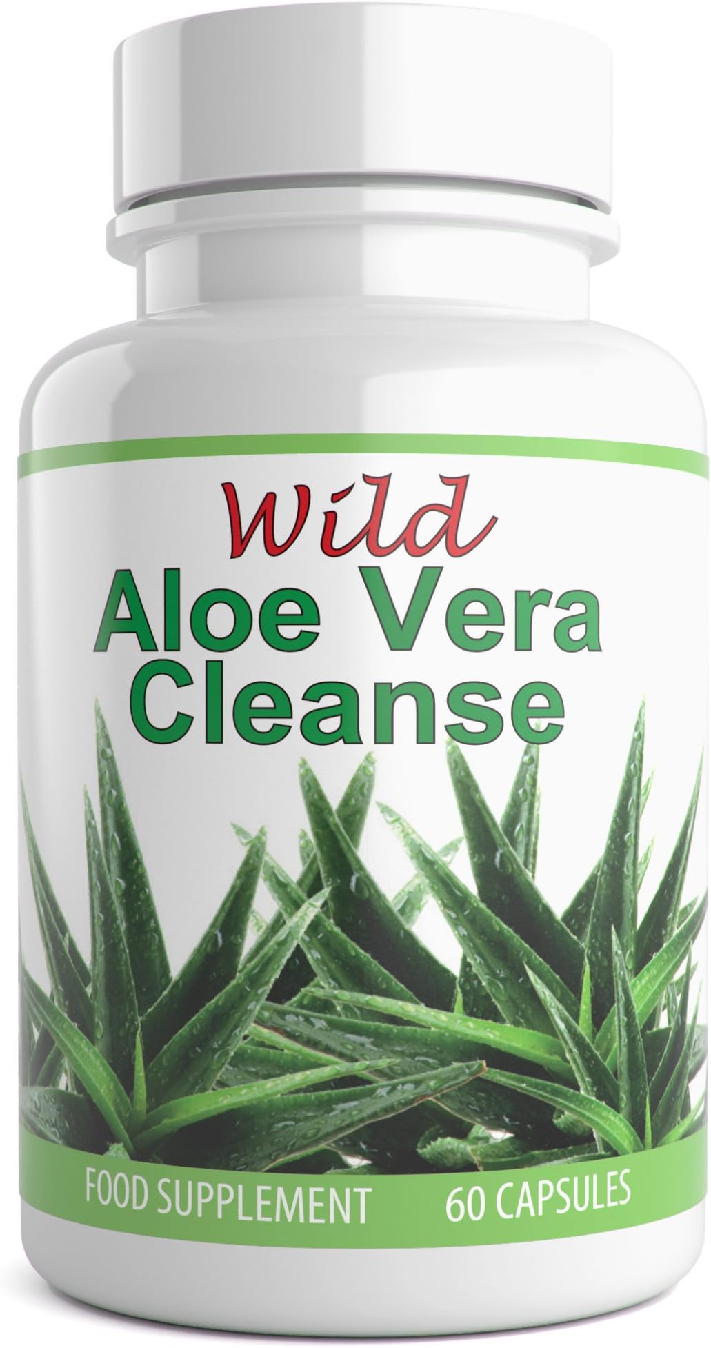Wild Aloe Vera & Glucomannan Power Cleanse Formula Bio Slim - Suitable for Men and Women. Colon Cleanse Tablets Supporting Weight Loss and Digestive System. Stimulates Metabolism. 60 Capsules