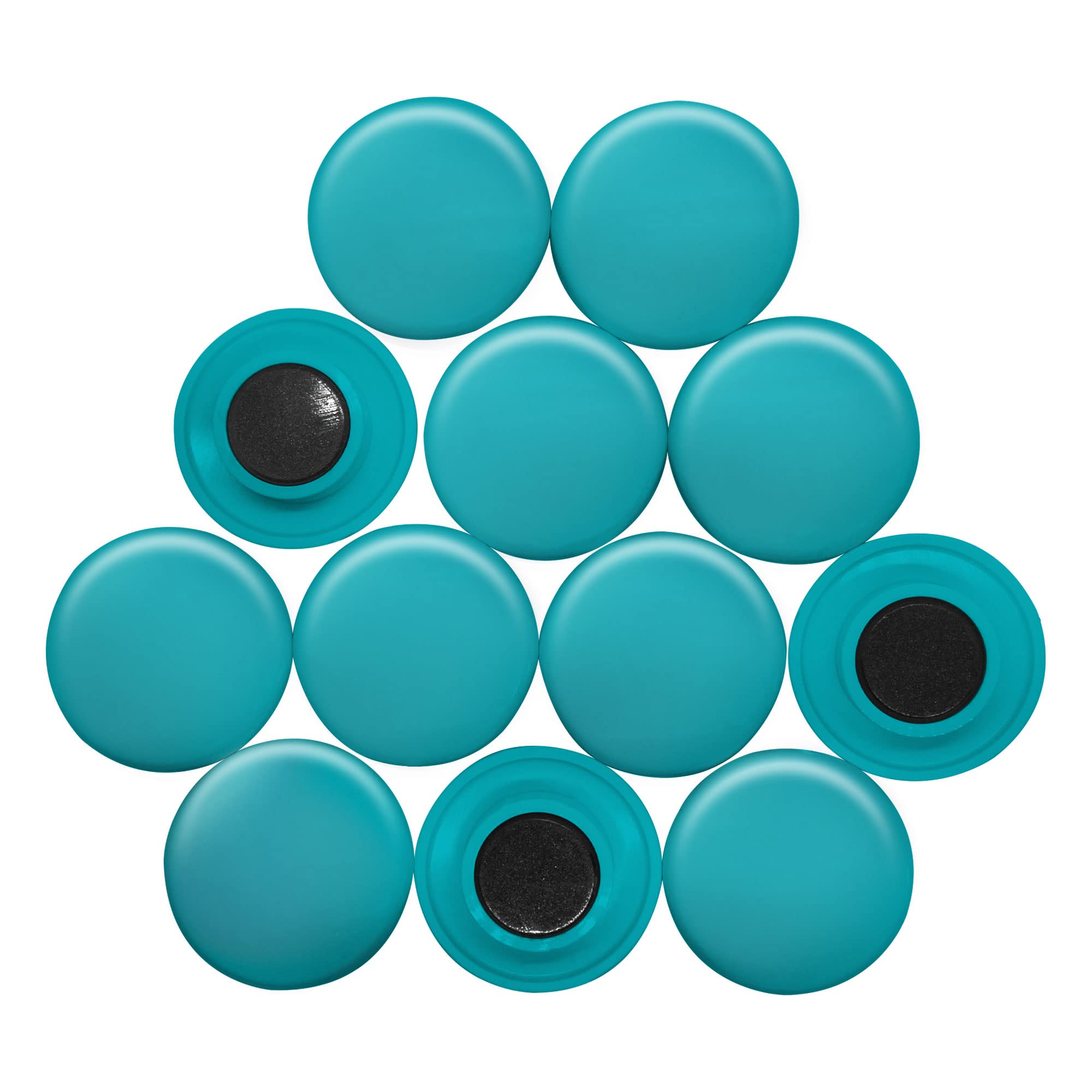Large Green Planning Office Magnets for Fridge Whiteboard, Noticeboard, Filing Cabinet - 40mm dia x 8mm high - Pack of 120