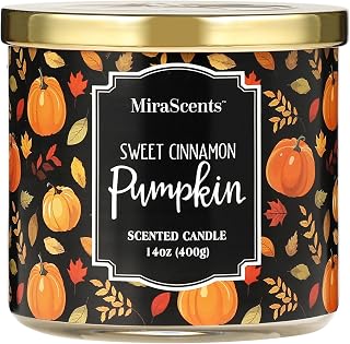 Fall Candles,Pumpkin Scented Candle,Pumpkin Spiced Candle,Autumn Large 3 Wicks,Fall Scented Candle Gift,14 oz