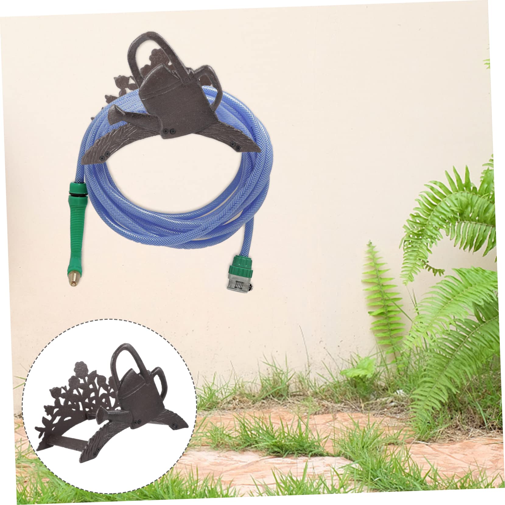 Support de Tuyau D’arrosage Mural en Fonte pour Jardin et Piscine