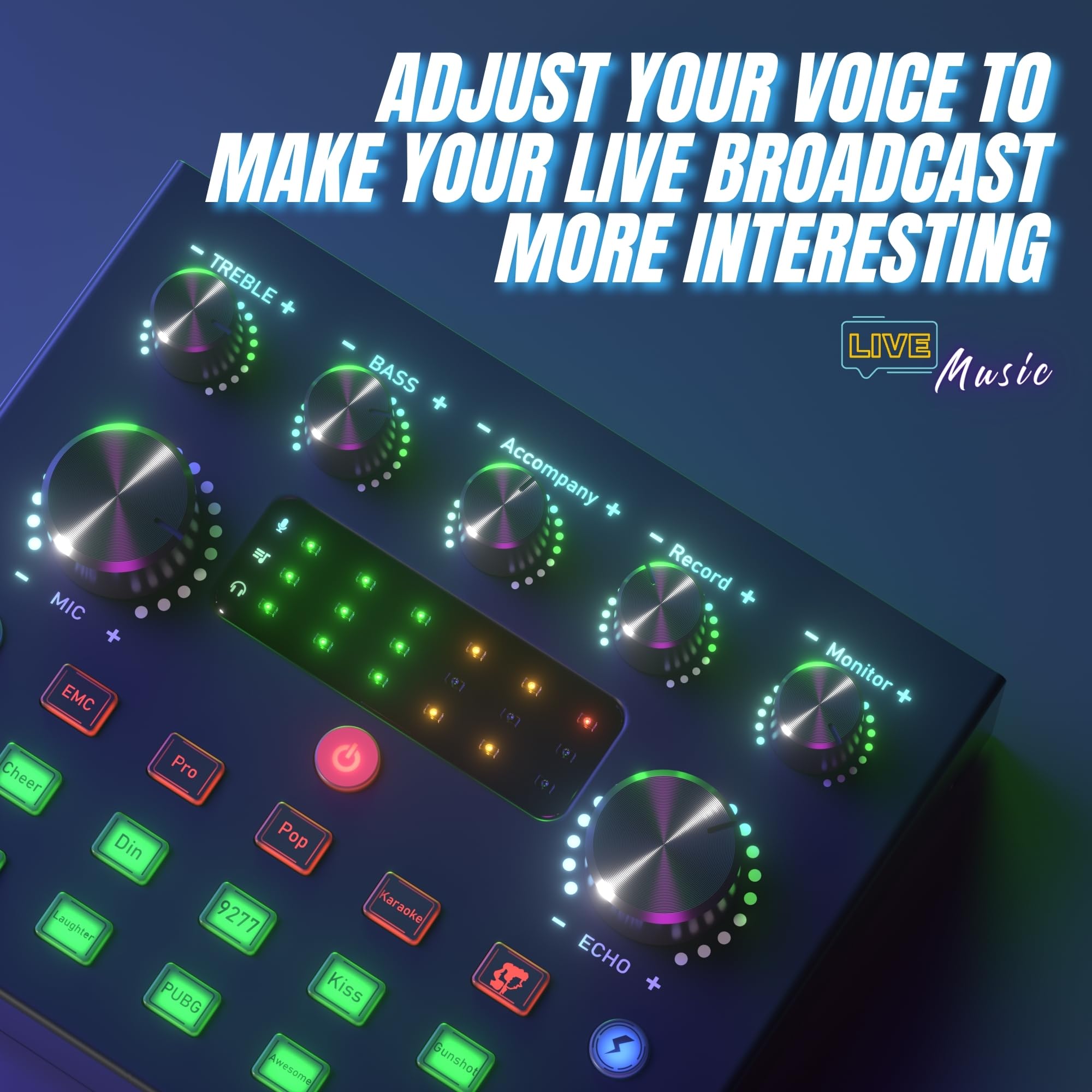 Ensemble d'équipement de podcast, interface audio tout-en-un avec mixeur DJ et microphone de podcast de studio, kit de micro à condensateur pour PC, tablette, smartphone, karaoké, jeu, équipement de