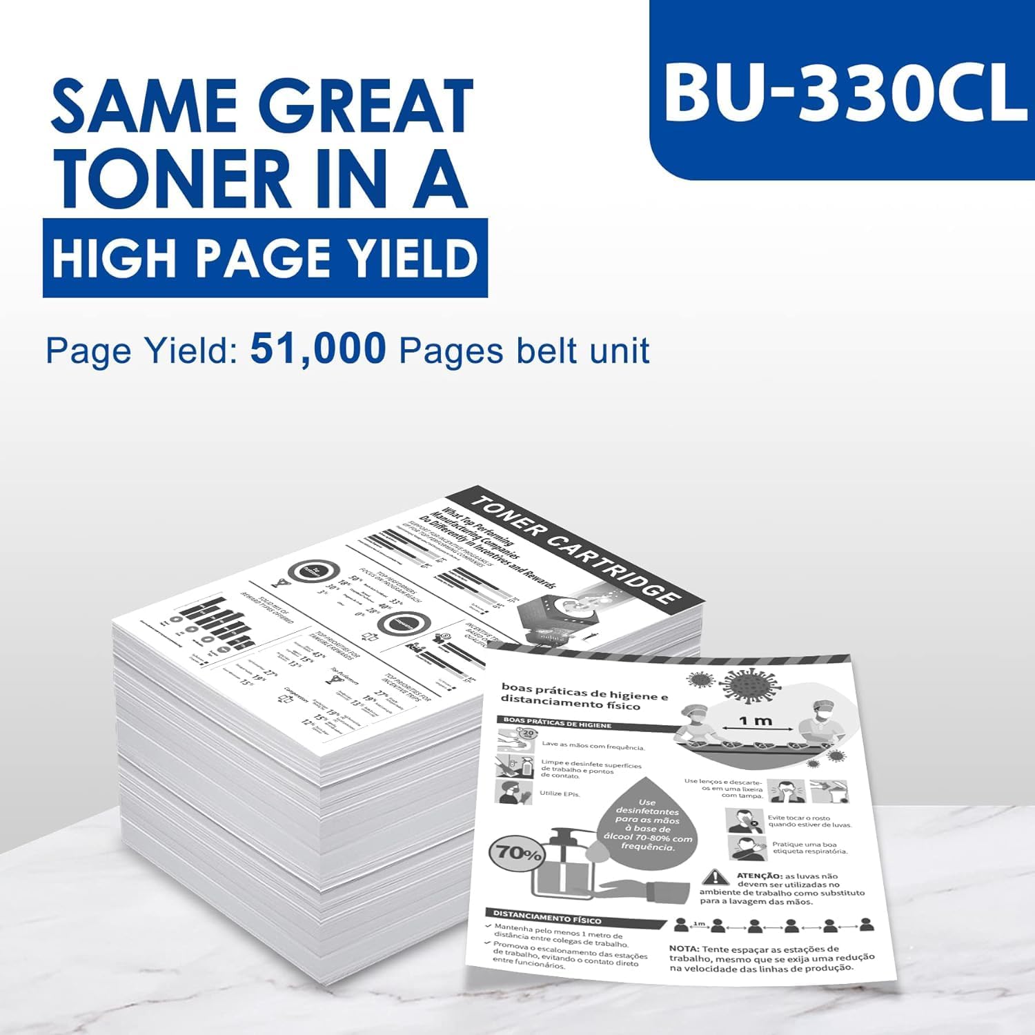 BU-330CL BU330CL BU 330CL Belt Unit, 1-Pack 𝑯𝒊𝒈𝒉 𝒀𝒊𝒆𝒍𝒅 Compatible Replacement for Brother BU-330CL mfcl8610cdw mfcl8900cdw mfcl9570cdw hll8260cdw hll8360cdw hll8360cdwt hll9310cdw Printer