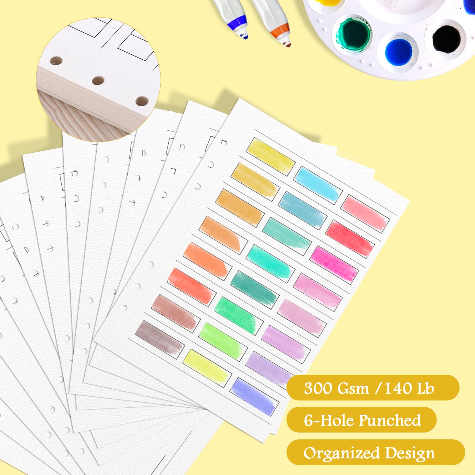 Bloco Aquarela A5 25 Folhas - Papel 100% Algodão 300g/m² Para Artistas