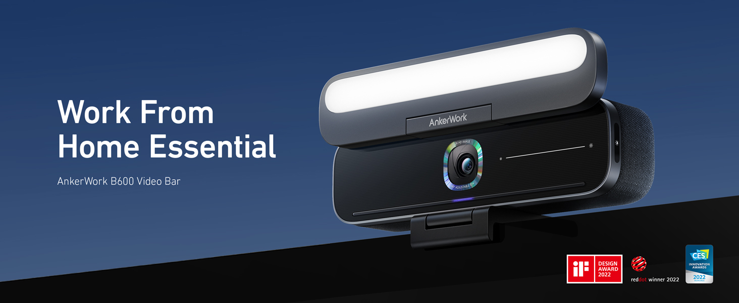 Amazon.com: Anker Work B600 Videobar, Webcam with Light, with 2K