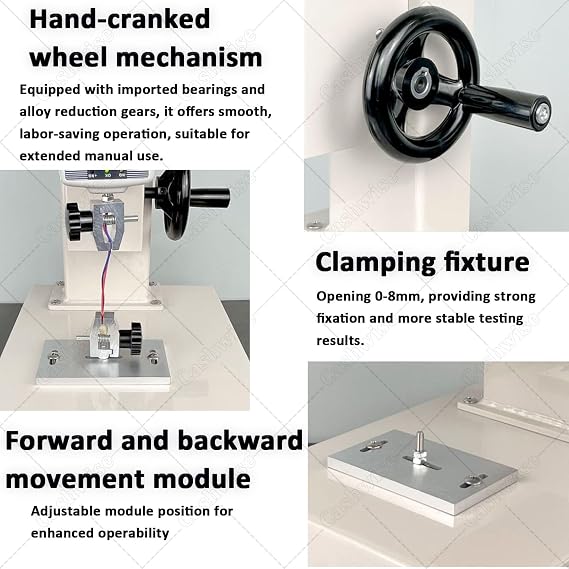 Digital Pull Force Tester, 270mm Stroke Tensile Tester, Digital Force Gauge Combo, Allows Extended Travel for Elongation and Compression Tests, with Five Probes NoRuler-20N