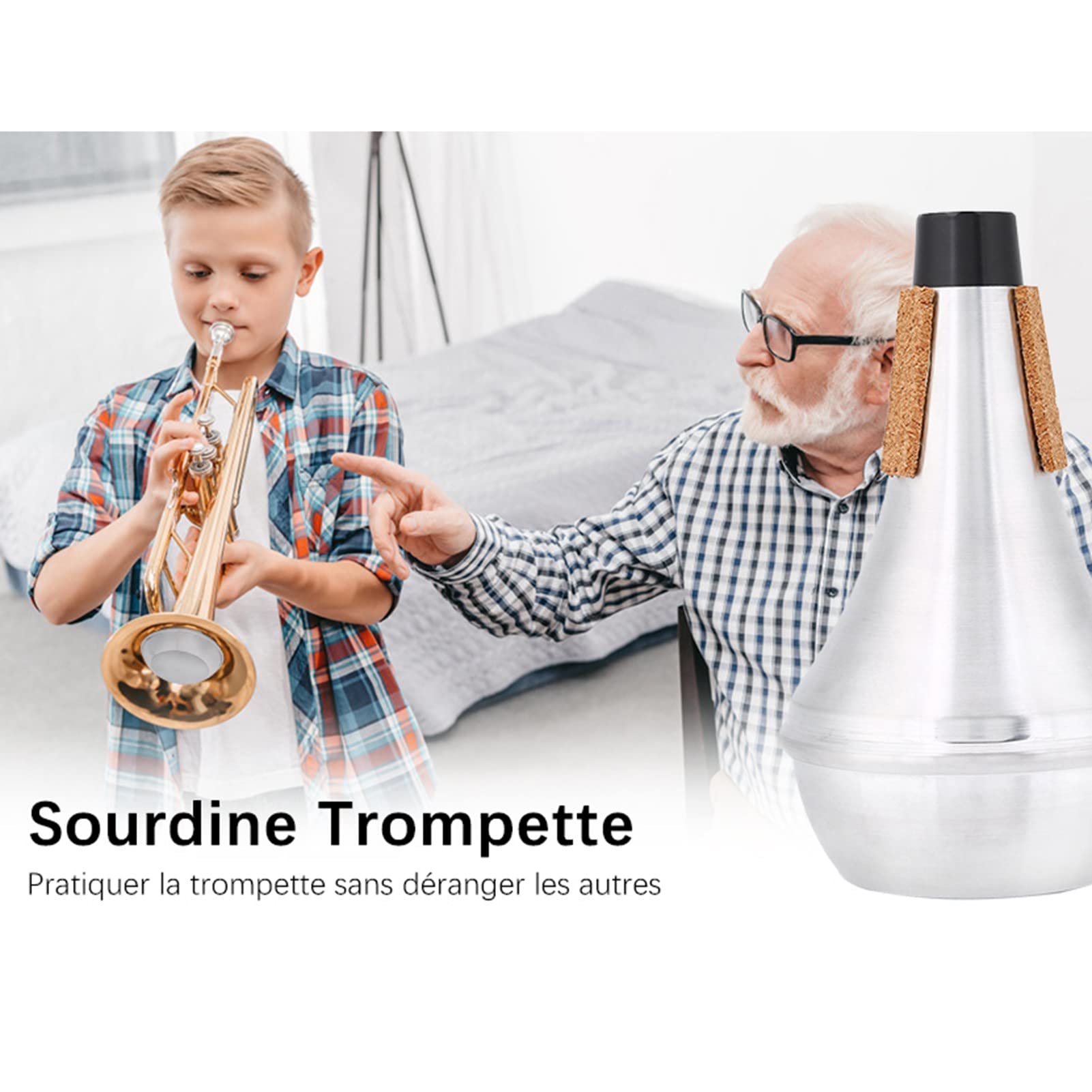 Silenziatore Per Tromba Universale - Sordina Per Pratica In Casa, Lega Di Alluminio - Foto 9