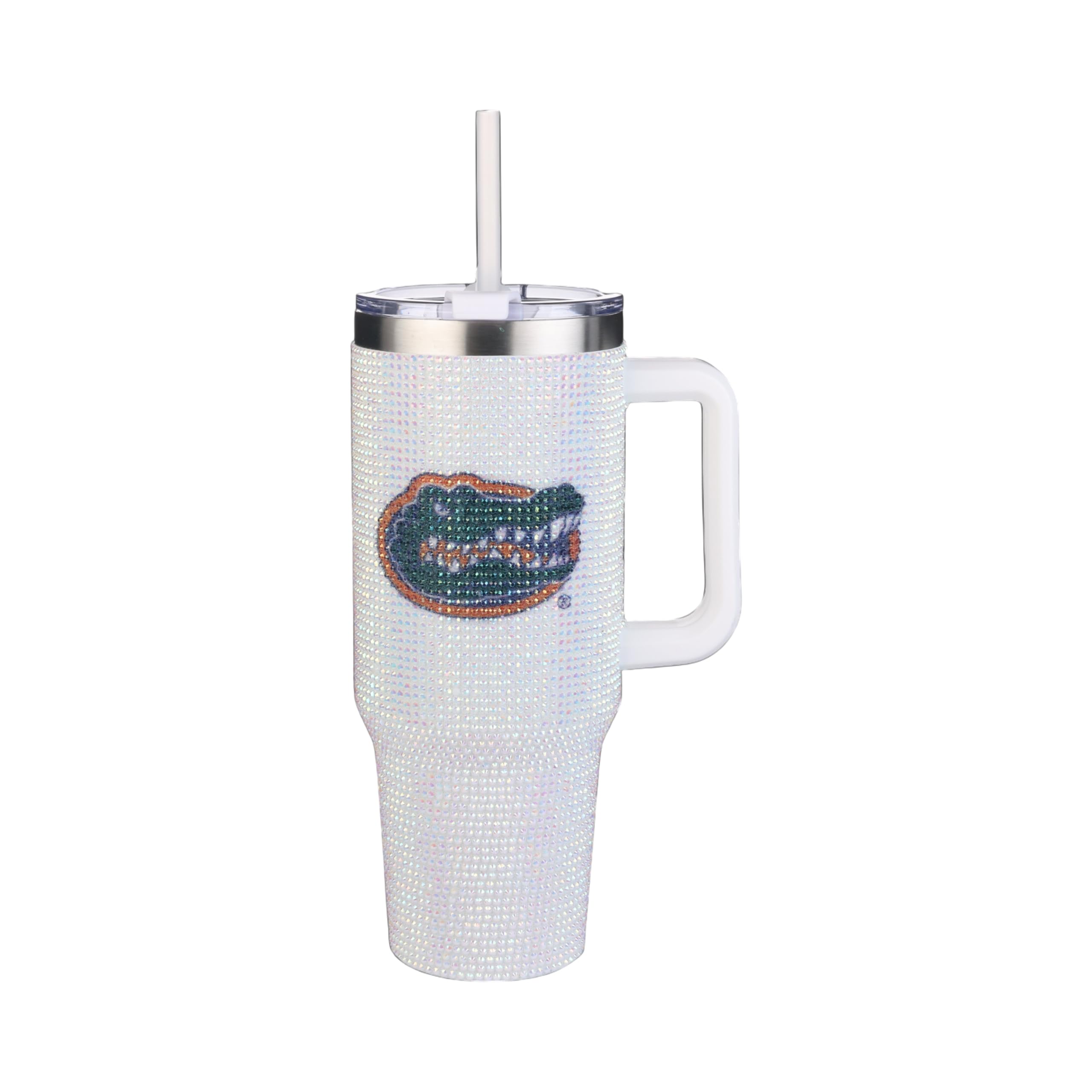 The Memory Company Officially Licensed 40oz White Bling Game Day Tumbler, University of Florida